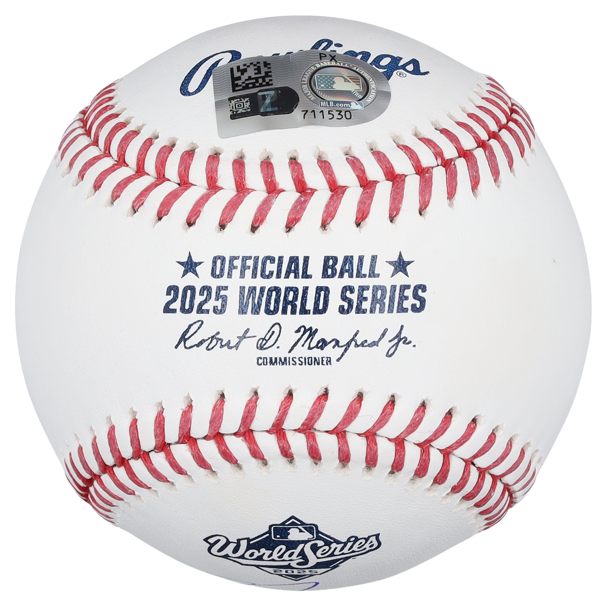 Freddie Freeman Los Angeles Dodgers Autographed 2025 World Series Logo Baseball