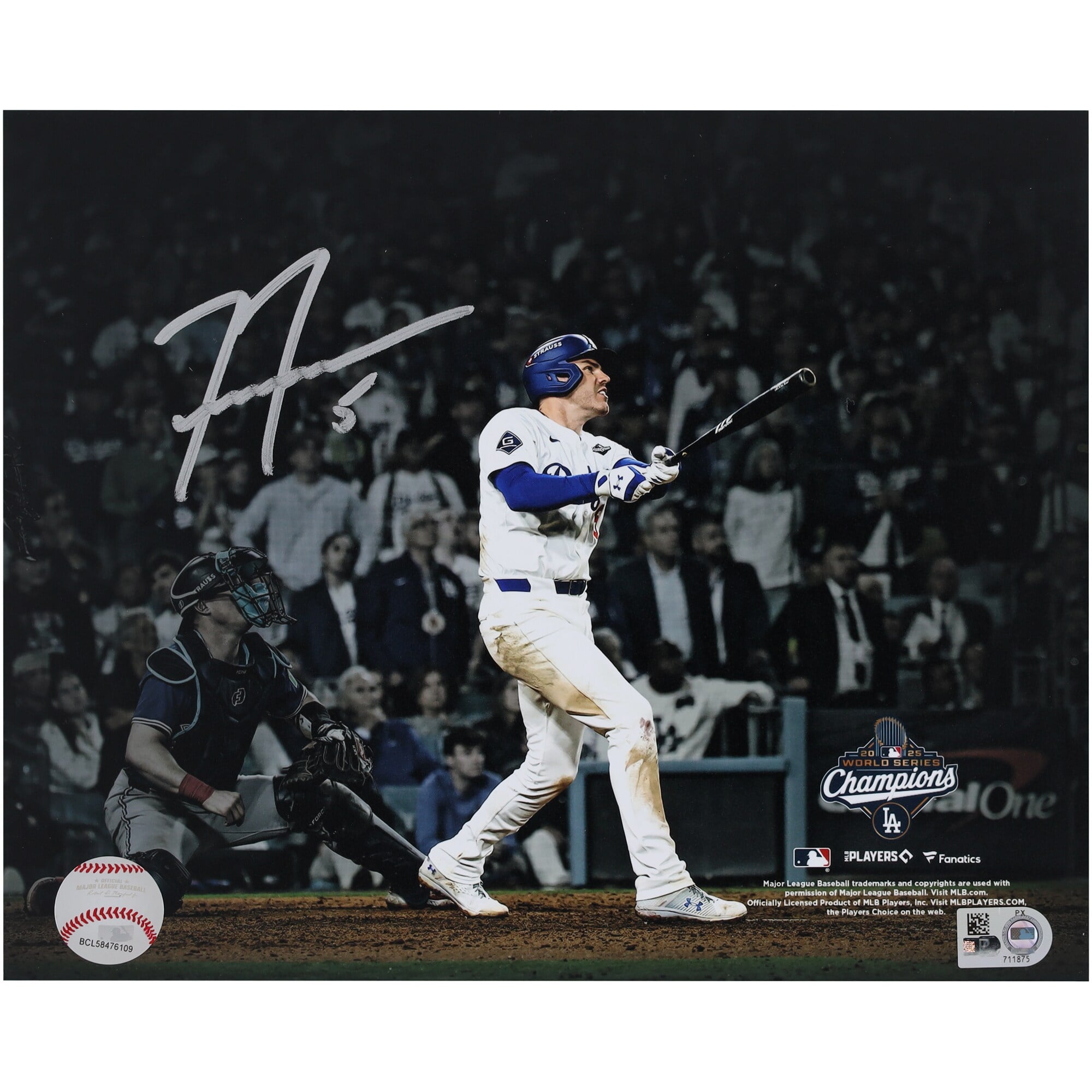 Freddie Freeman Los Angeles Dodgers Autographed 8" x 10" 2025 World Series Game 3 Walk-Off Home Run Spotlight Photograph