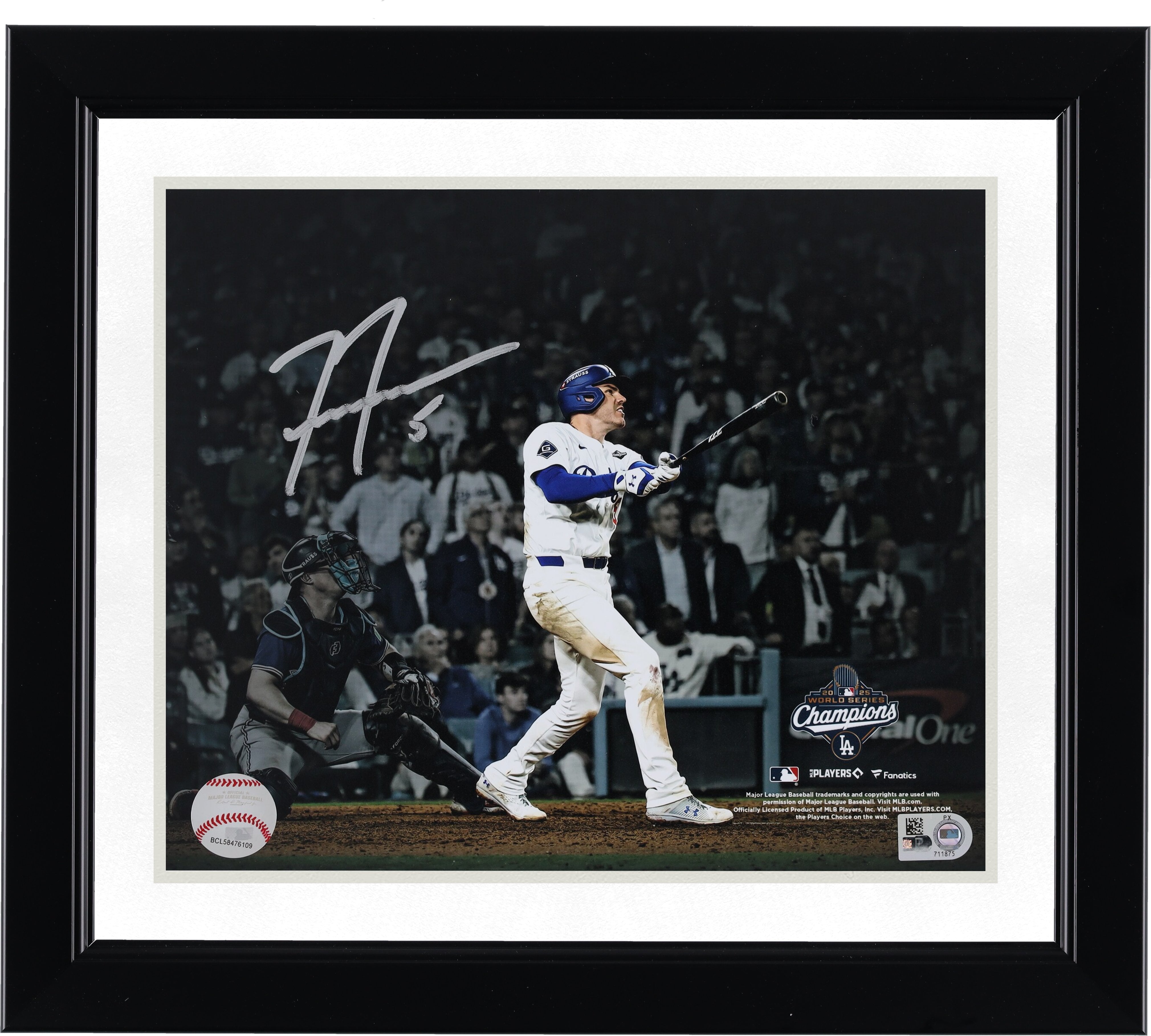 Freddie Freeman Los Angeles Dodgers Autographed 8" x 10" 2025 World Series Game 3 Walk-Off Home Run Spotlight Photograph