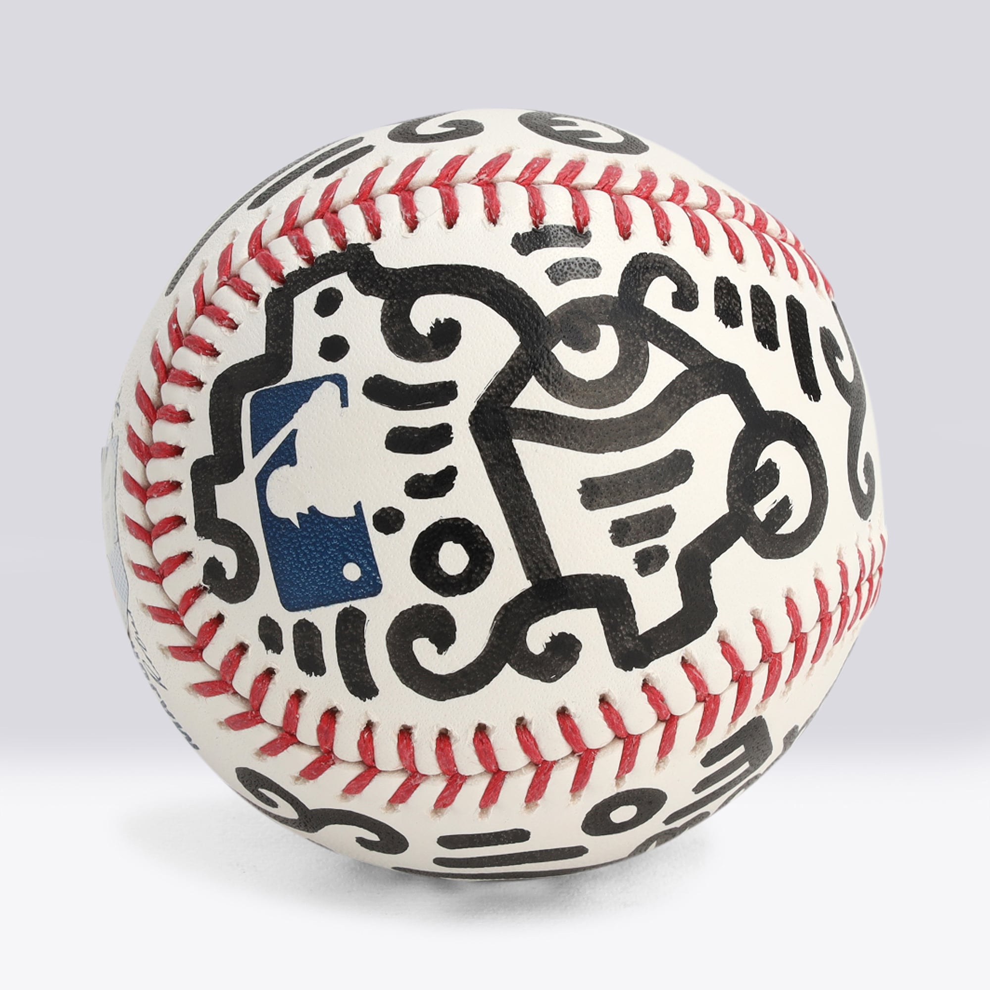 Balle de baseball autographiée par Freddie Freeman (Los Angeles Dodgers) - Illustration d'Alex Alpert - Édition limitée n° 1/1 - NF70444512