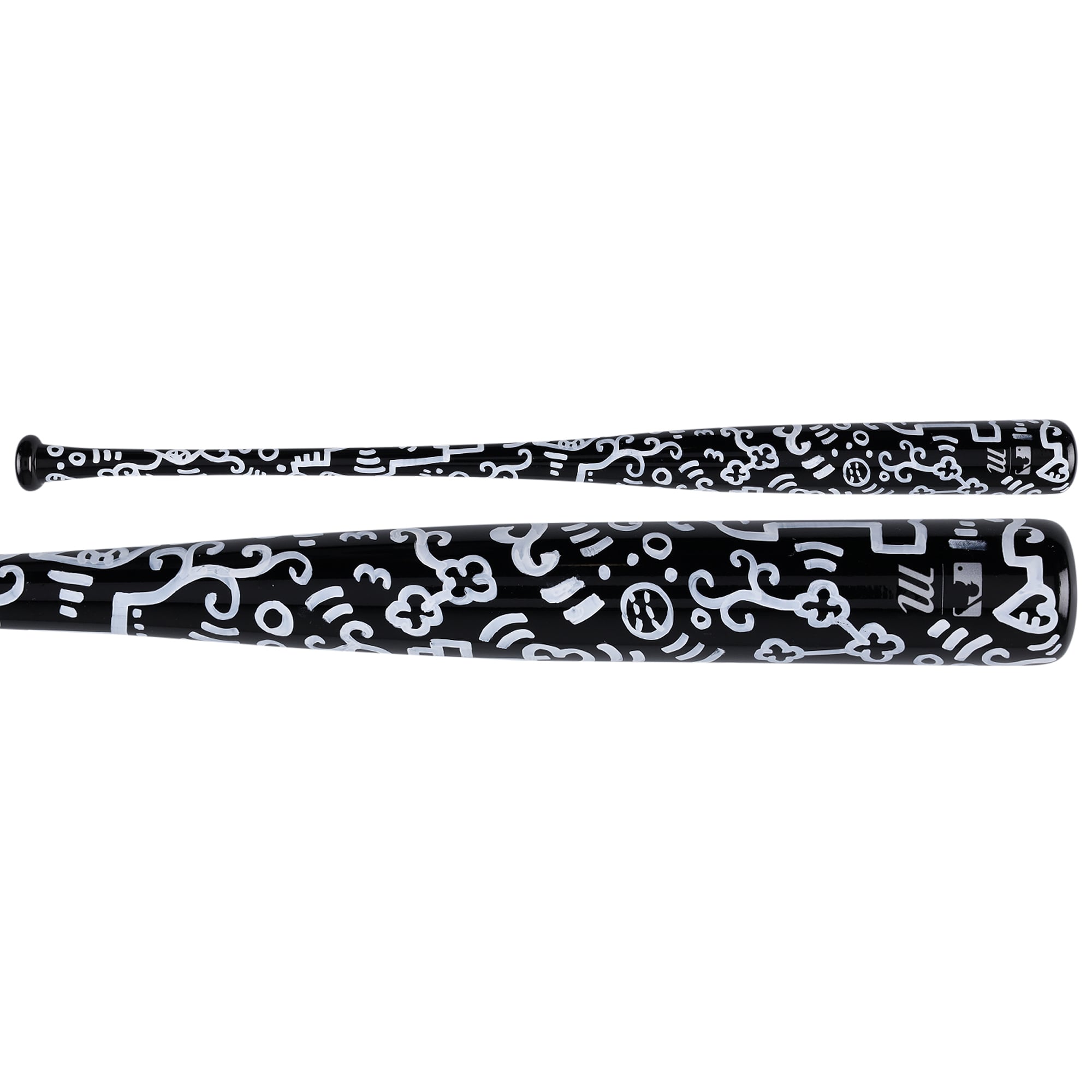 Bâton de baseball Marucci Game Model autographié par Freddie Freeman (Los Angeles Dodgers) - Illustration d'Alex Alpert - Édition limitée n° 1/1 - NF70444546