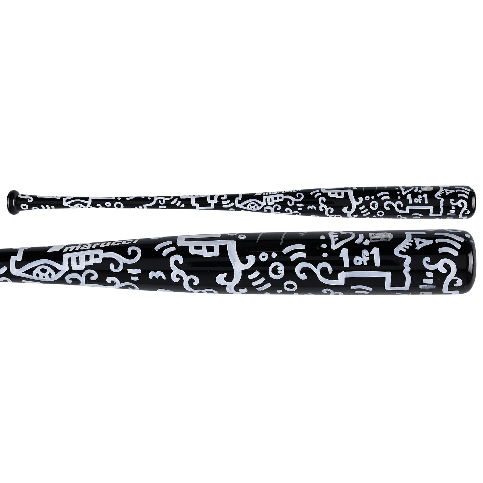 Bâton de baseball Marucci Game Model autographié par Freddie Freeman (Los Angeles Dodgers) - Illustration d'Alex Alpert - Édition limitée n° 1/1 - NF70444546