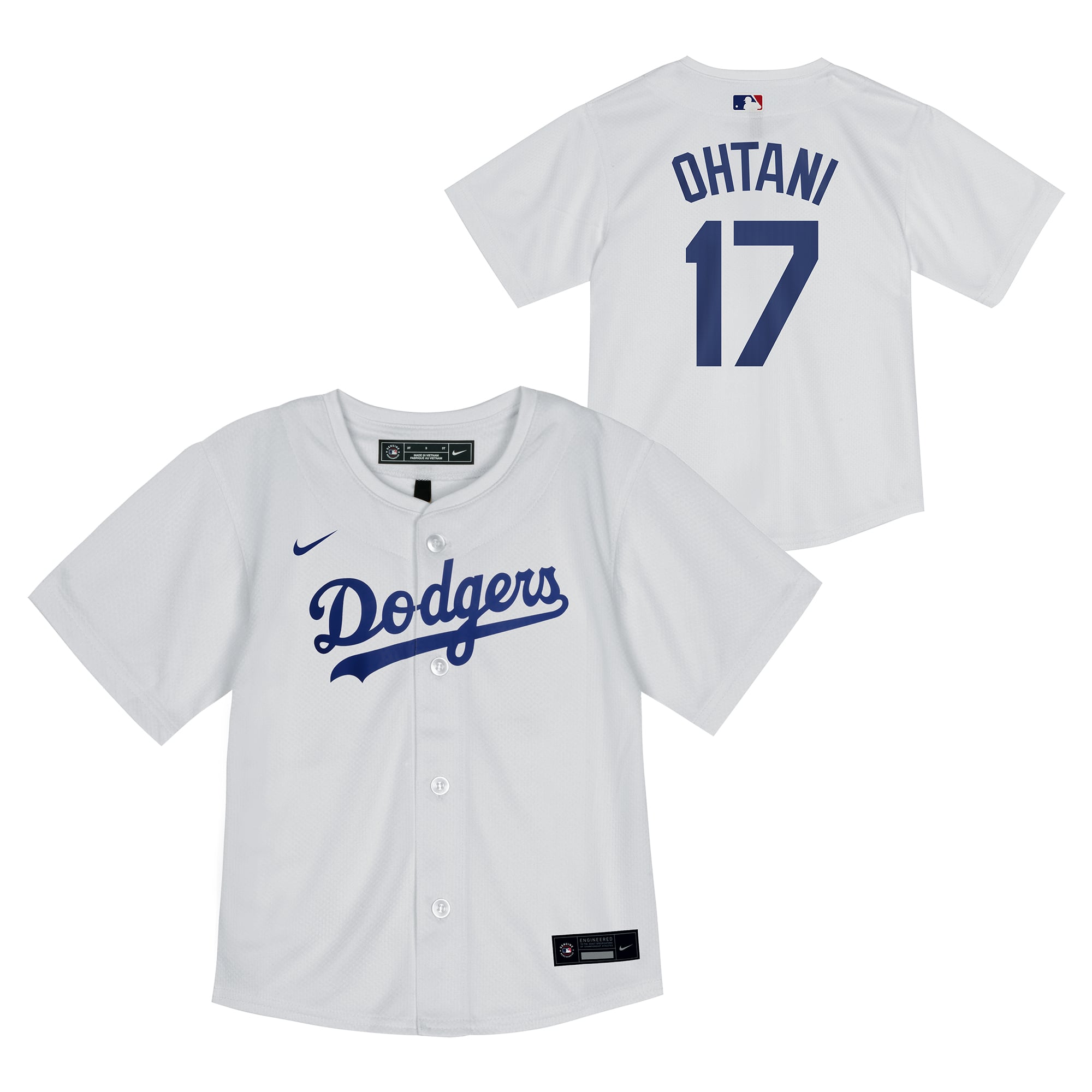 Maillot de match à domicile Nike Shohei Ohtani pour bébé, blanc, Los Angeles Dodgers