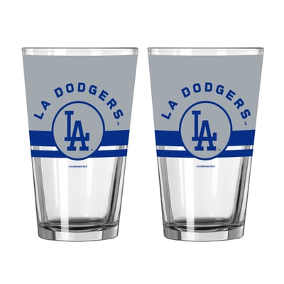 Los Angeles Dodgers Logo Brands Two-Piece 16oz. Horizon Pint Glass Set