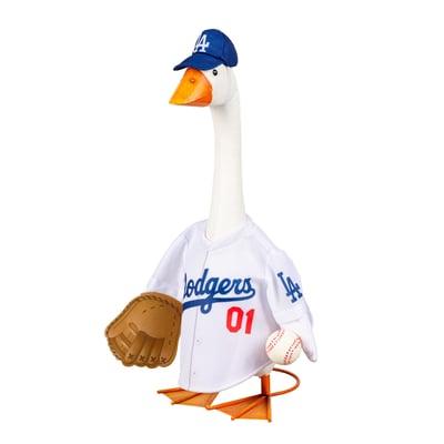 Los Angeles Dodgers Gameday Porch Goose Statue & Team Uniform Set