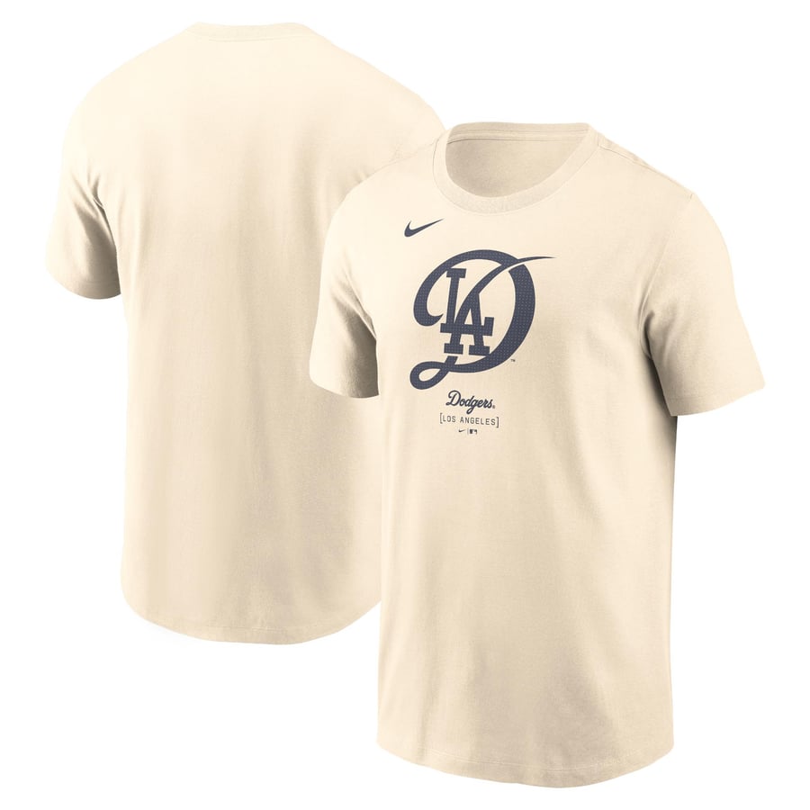 NIKE ドジャース Tシャツ シティコネクト ラージ ロゴ クリーム