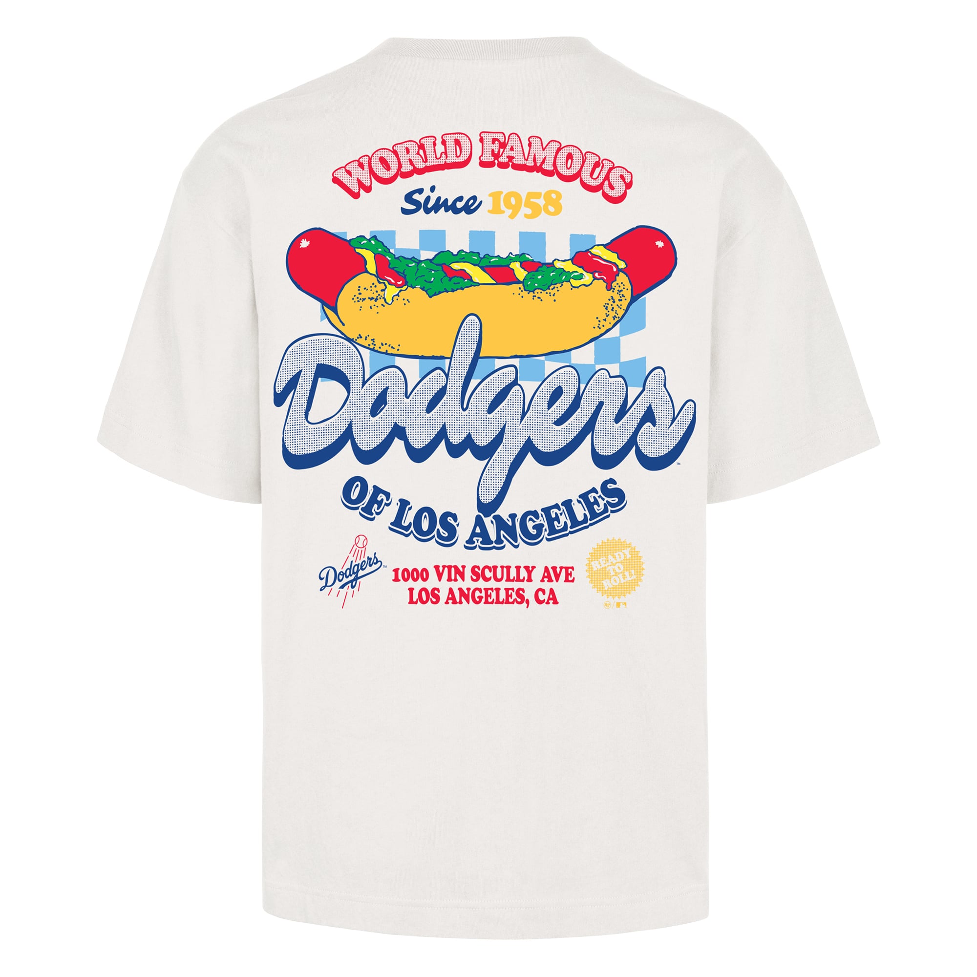 T-shirt Glizzy crème Los Angeles Dodgers '47 pour homme