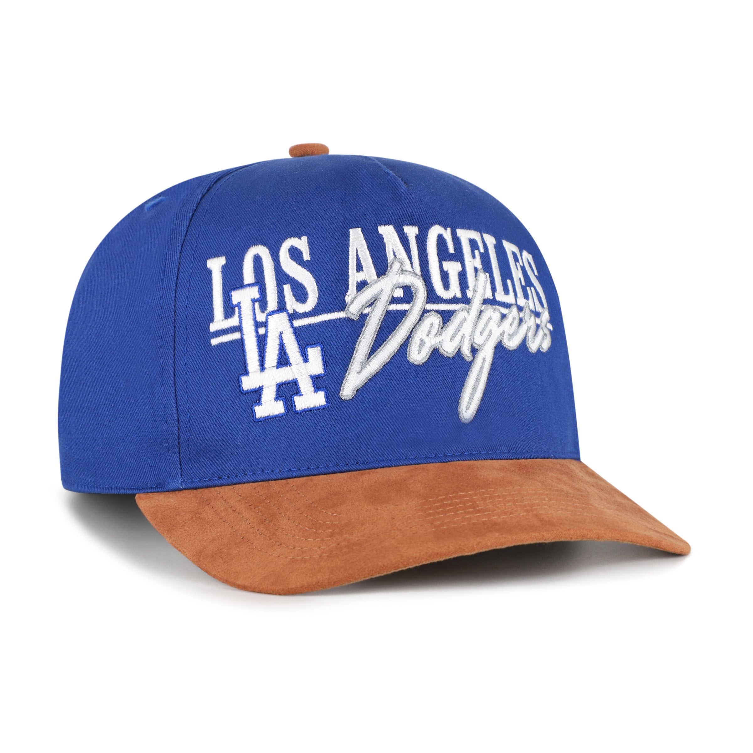 Casquette ajustable Los Angeles Dodgers '47 Royal/Brun clair Scribe Line Hitch pour homme