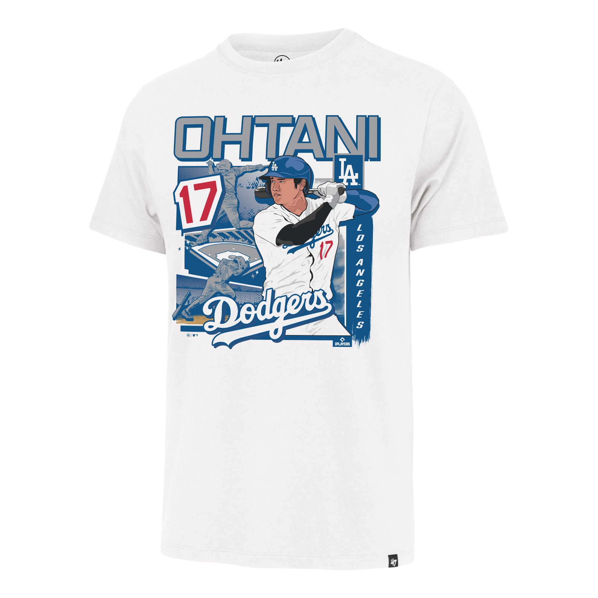 T-shirt homme '47 Shohei Ohtani blanc Los Angeles Dodgers Field Mark Franklin