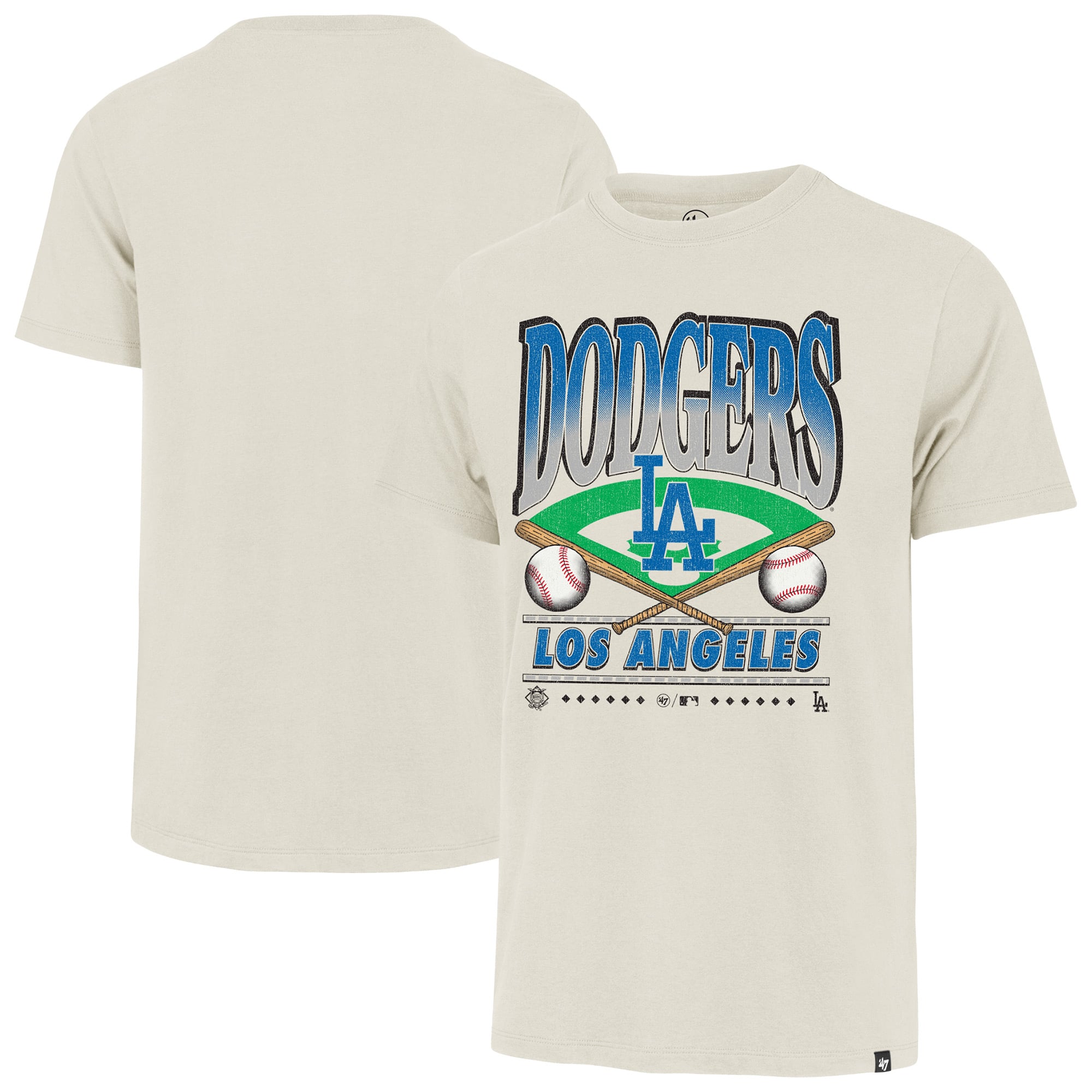 Men's '47  Tan Los Angeles Dodgers Big & Tall Straight Shot T-Shirt