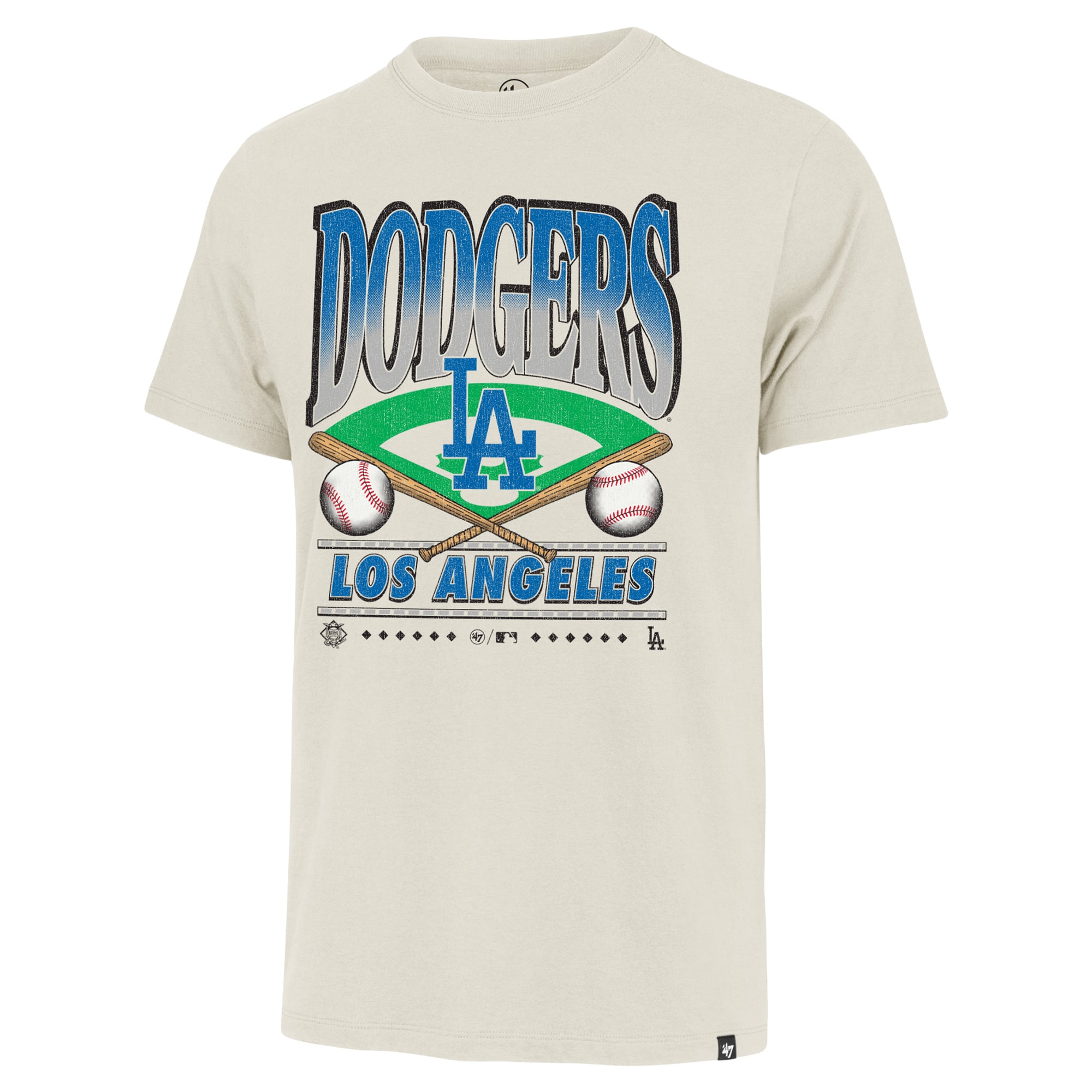 Men's '47  Tan Los Angeles Dodgers Big & Tall Straight Shot T-Shirt