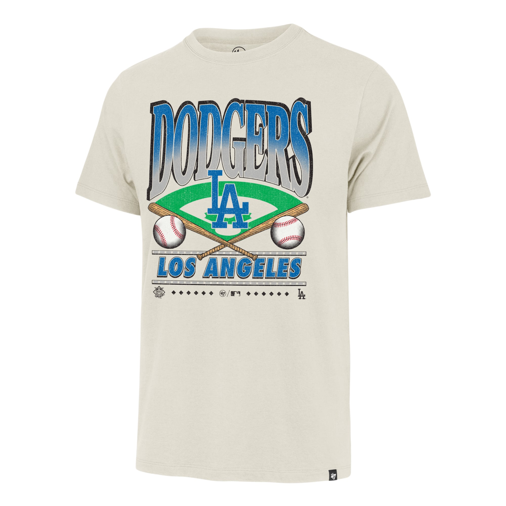 T-shirt homme '47 Tan Los Angeles Dodgers Straight Shot Two Franklin