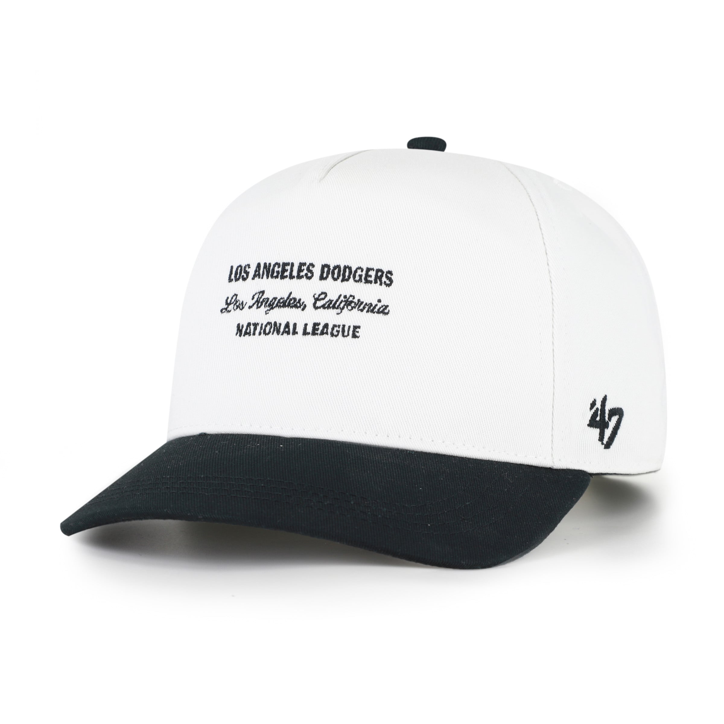 Men's '47 White/Black Los Angeles Dodgers Contemporary Two-Tone Hitch Adjustable Hat