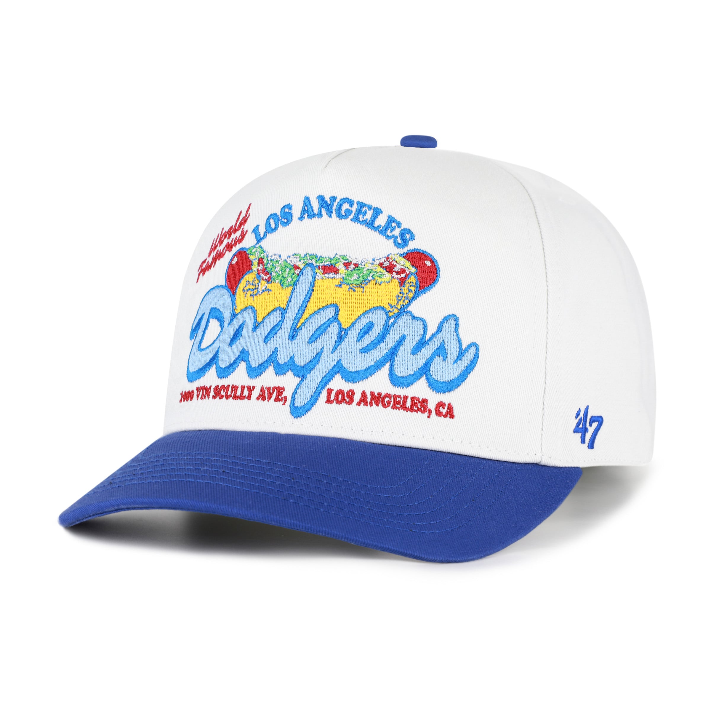 Men's '47 White/Royal Los Angeles Dodgers Glizzy Collection Hitch Adjustable Hat