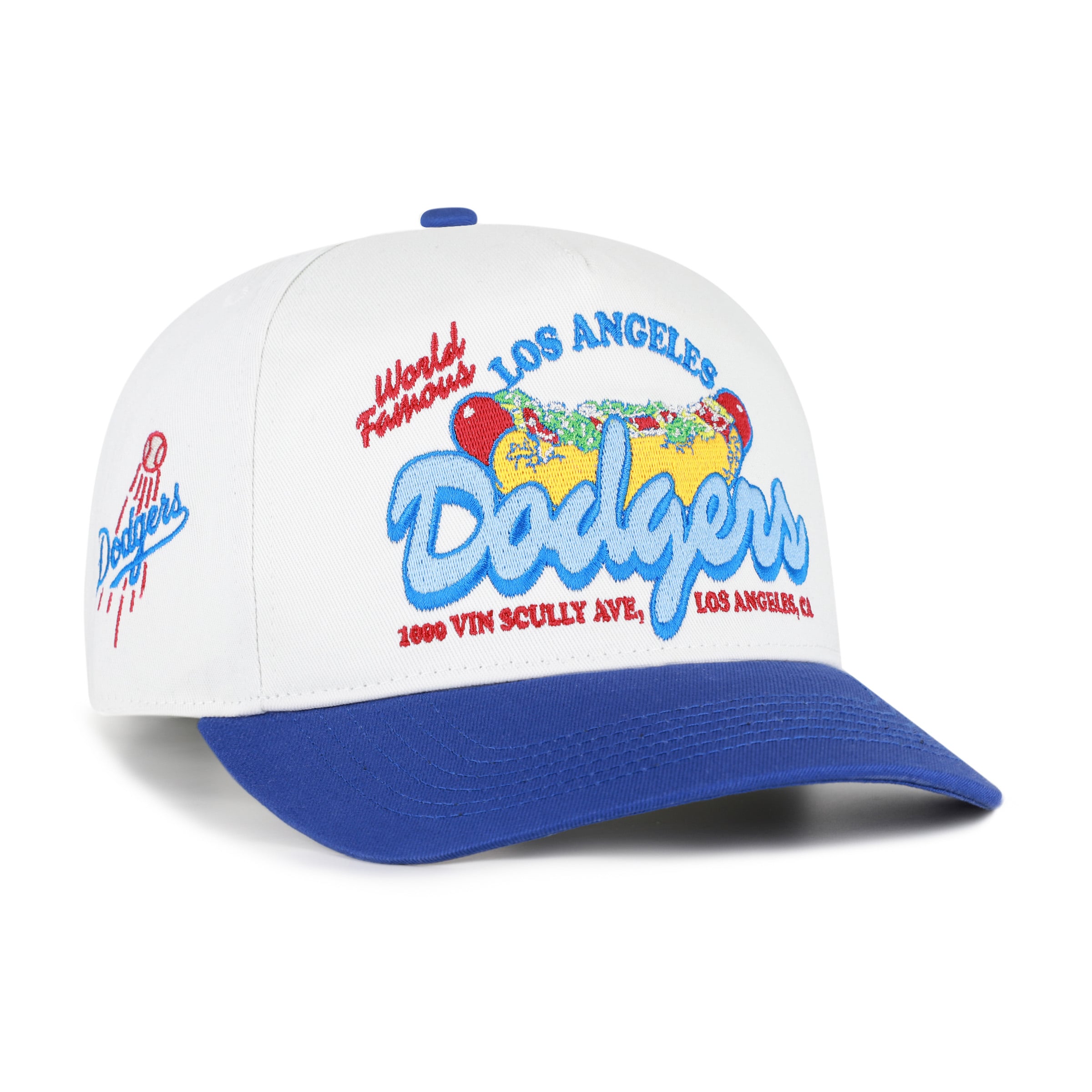 Men's '47 White/Royal Los Angeles Dodgers Glizzy Collection Hitch Adjustable Hat