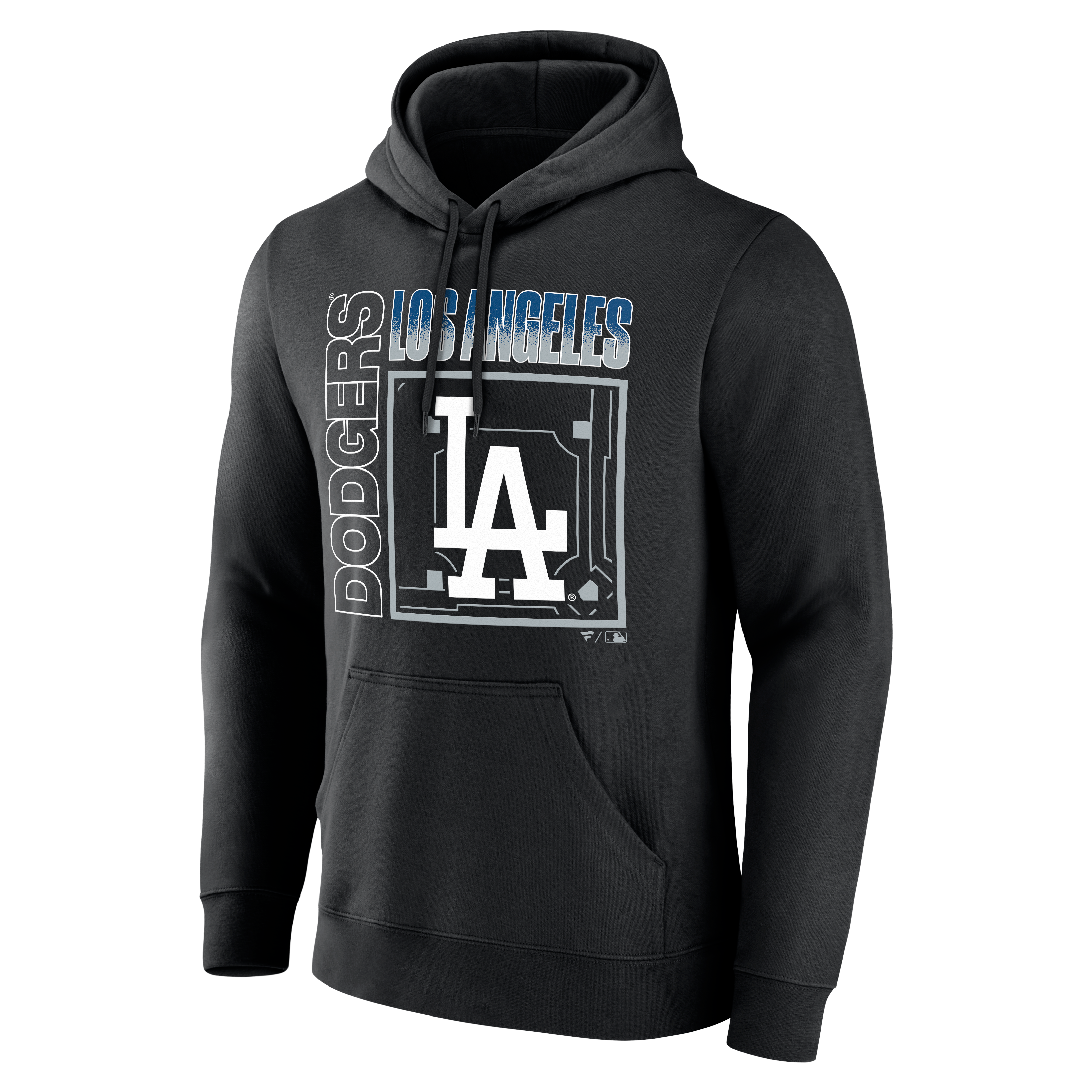 Sweat à capuche noir pour homme Los Angeles Dodgers Home Field Pop personnalisé avec nom et numéro