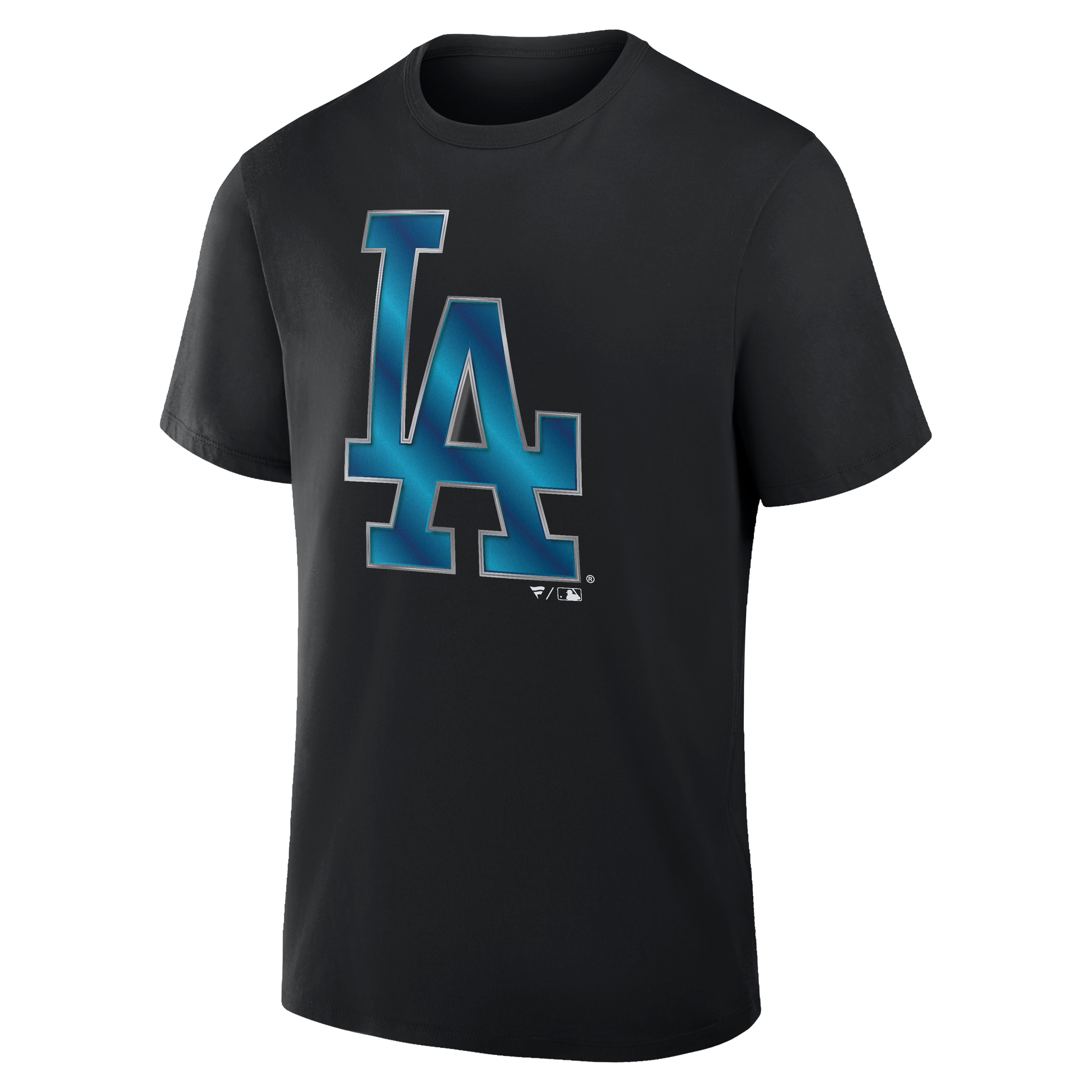 T-shirt noir pour homme Los Angeles Dodgers avec mascotte métallique