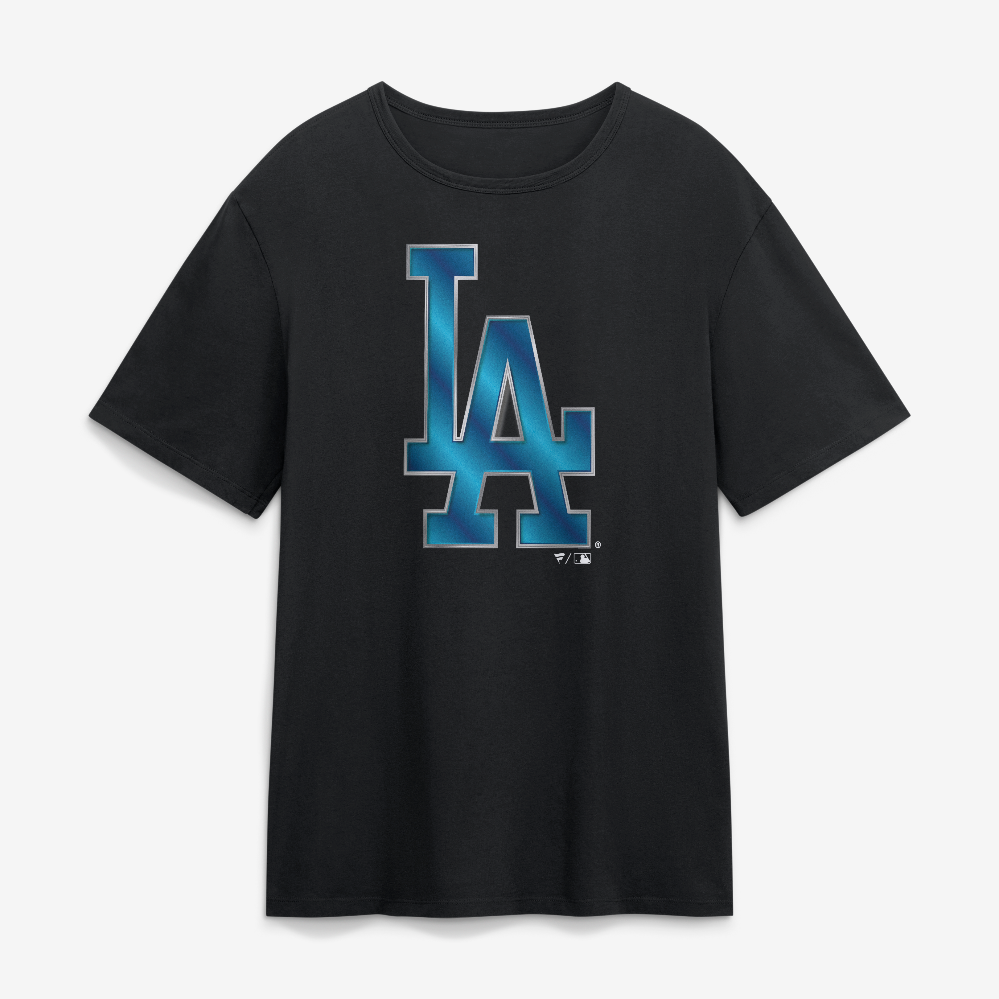 T-shirt noir pour homme Los Angeles Dodgers avec mascotte métallique