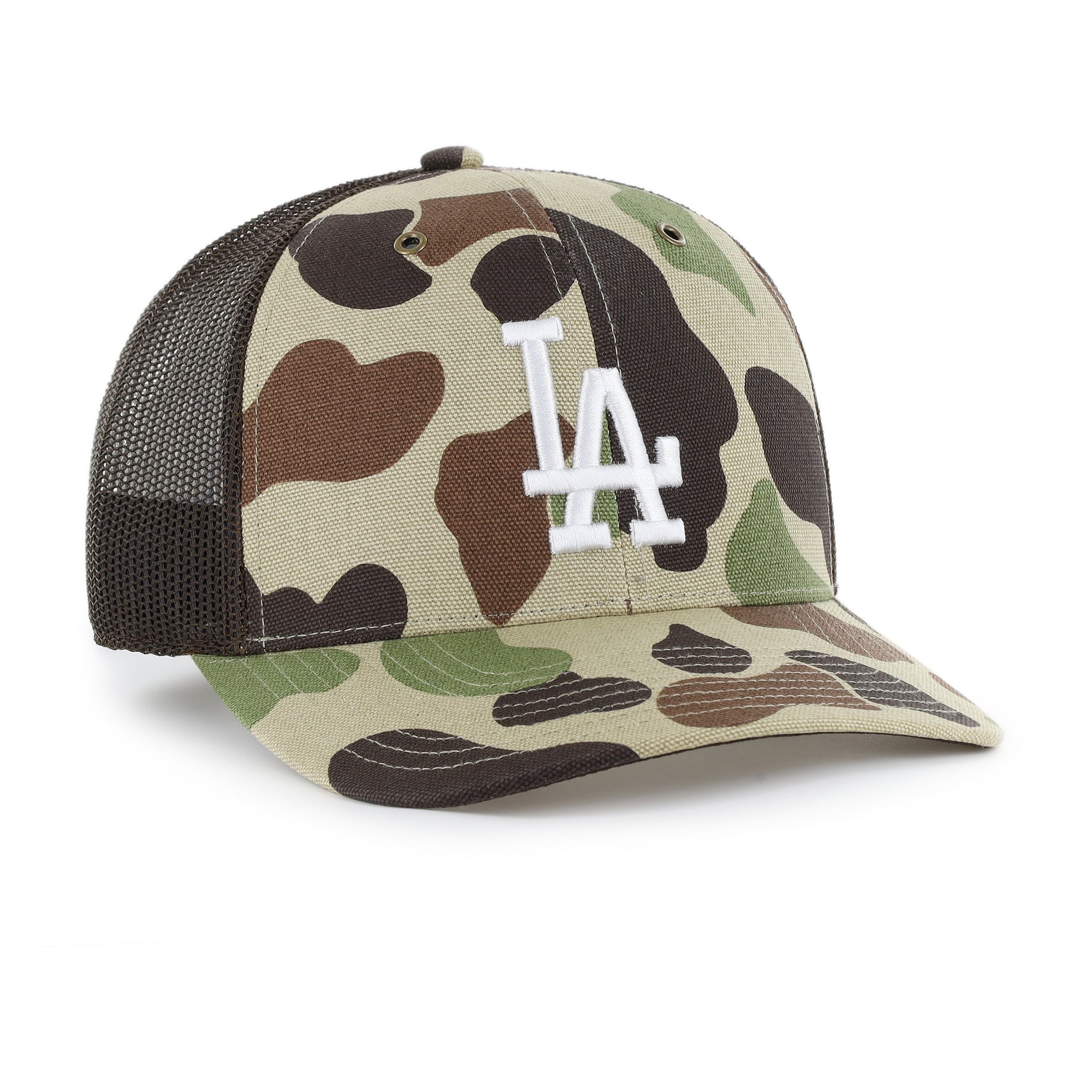 Casquette trucker ajustable Carhartt x '47 Camo Los Angeles Dodgers Duck pour homme