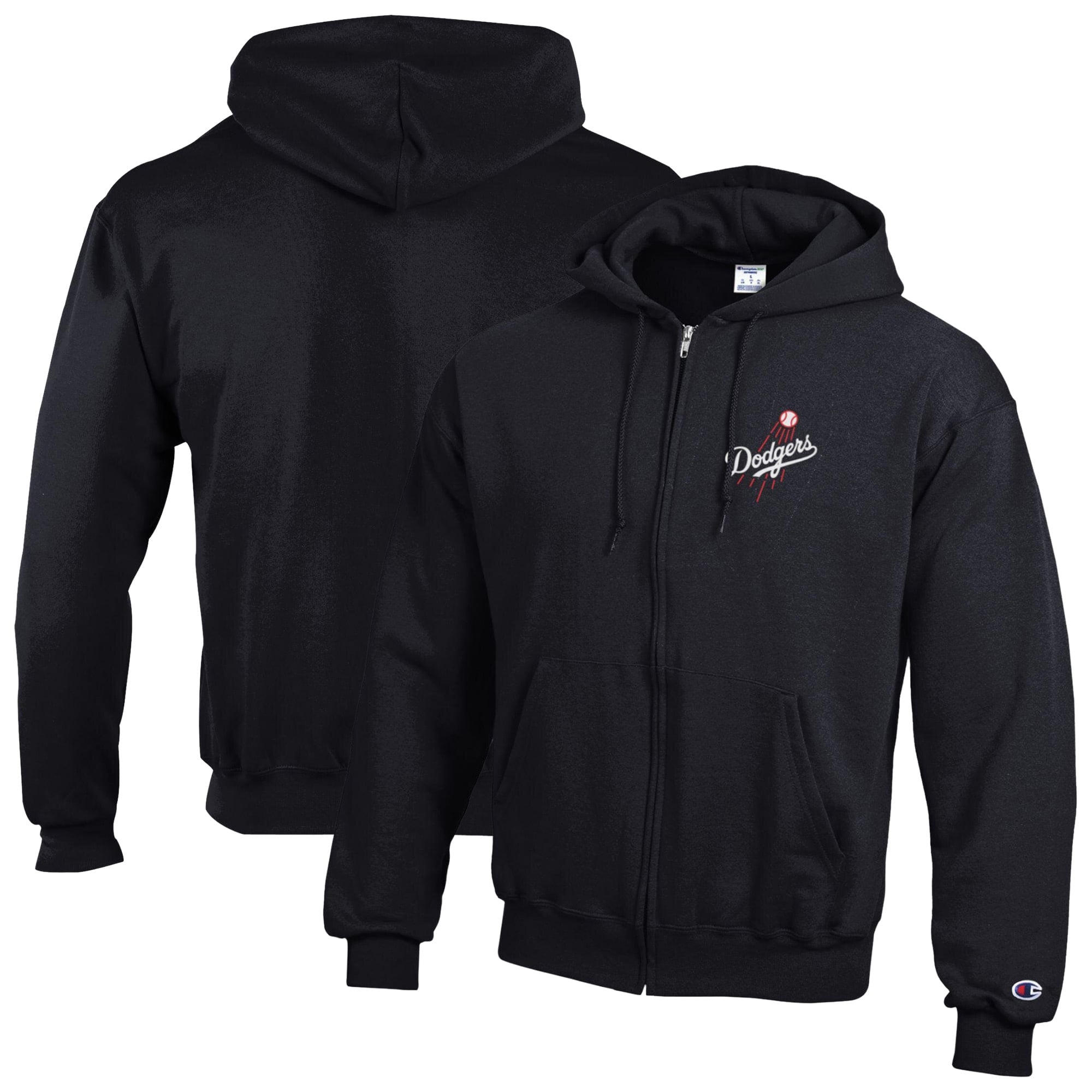 Sweat à capuche zippé Champion Royal Los Angeles Dodgers Powerblend pour homme