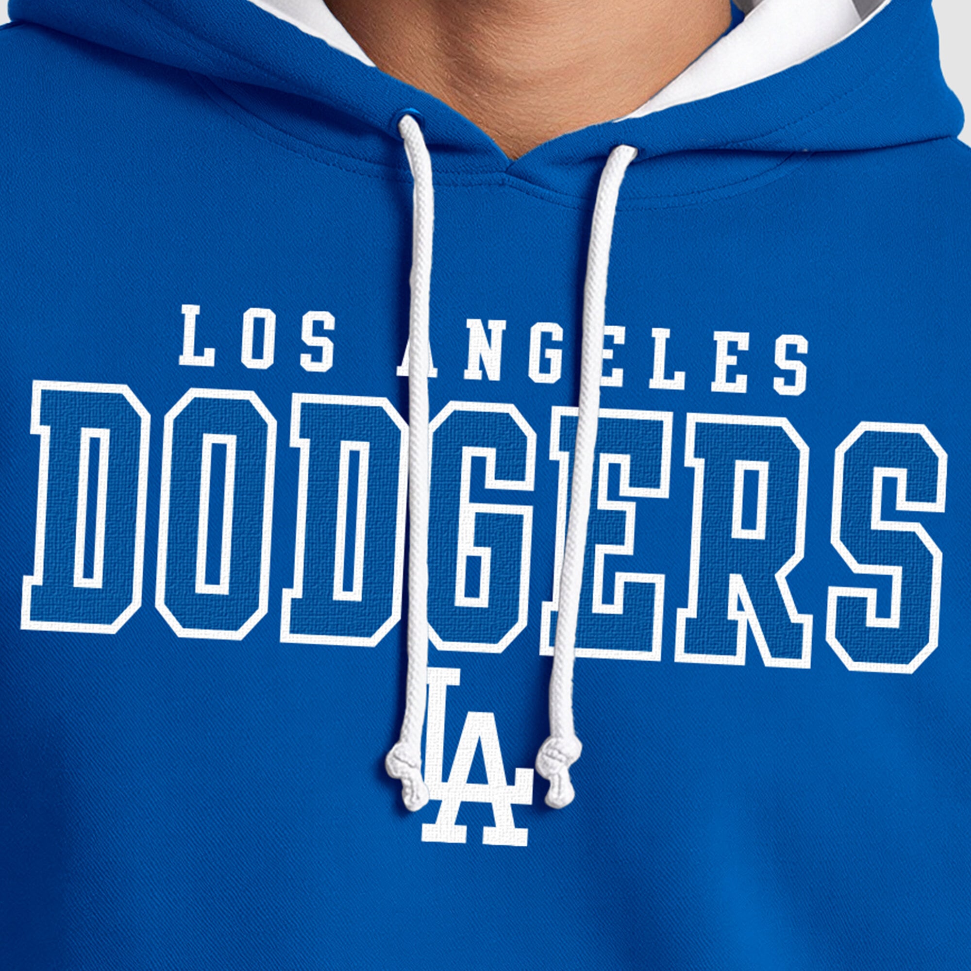 Sweat à capuche polaire Champion Royal Los Angeles Dodgers pour homme