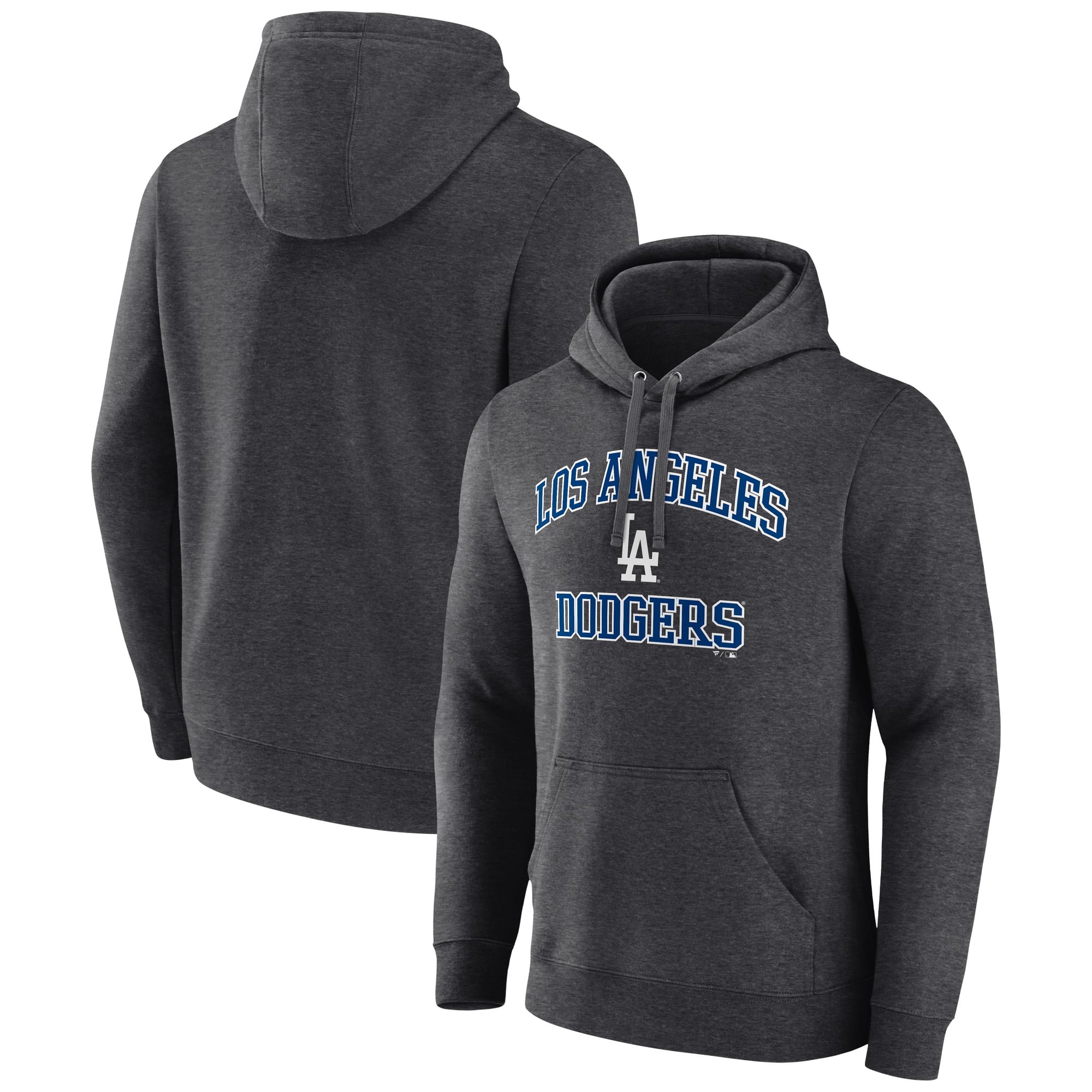 Sweat à capuche homme Los Angeles Dodgers Heart & Soul gris anthracite