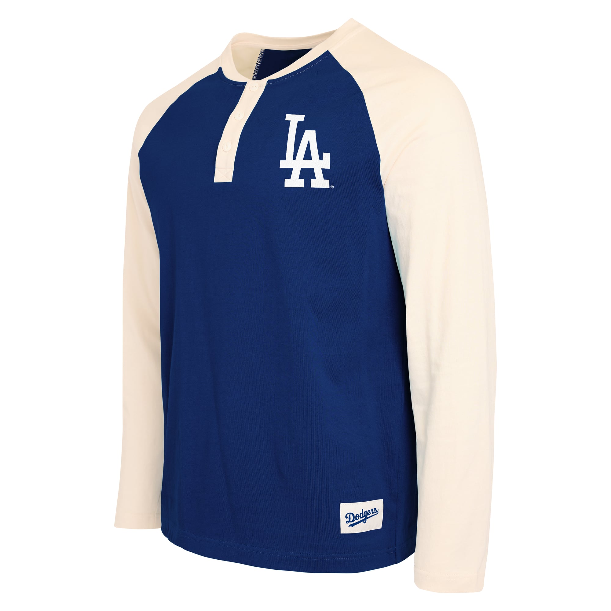 Men's Darius Rucker Collection by Fanatics Royal/White Los Angeles Dodgers Henley Long Sleeve T-Shirt