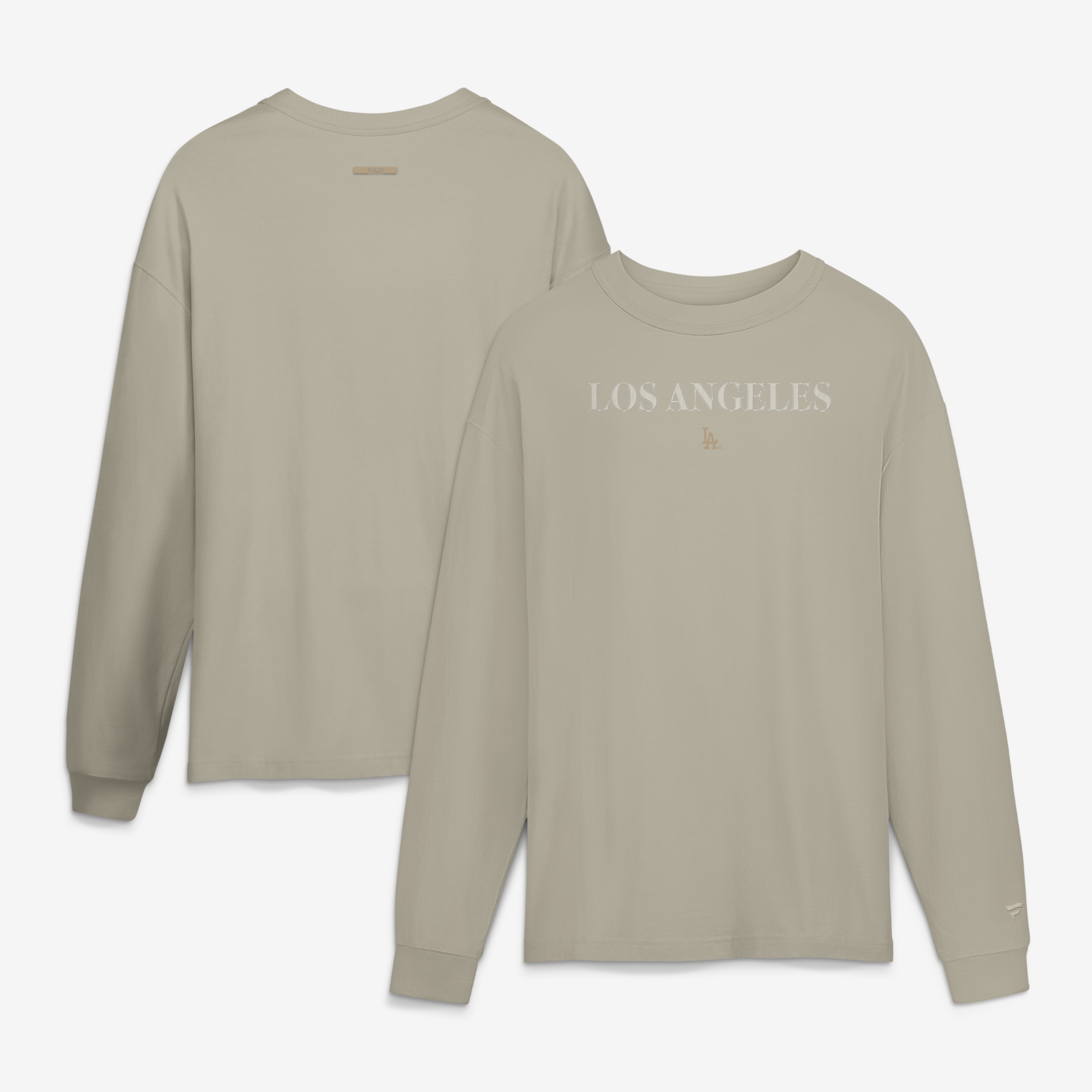 T-shirt à manches longues Fanatics beige Los Angeles Dodgers Elements pour homme