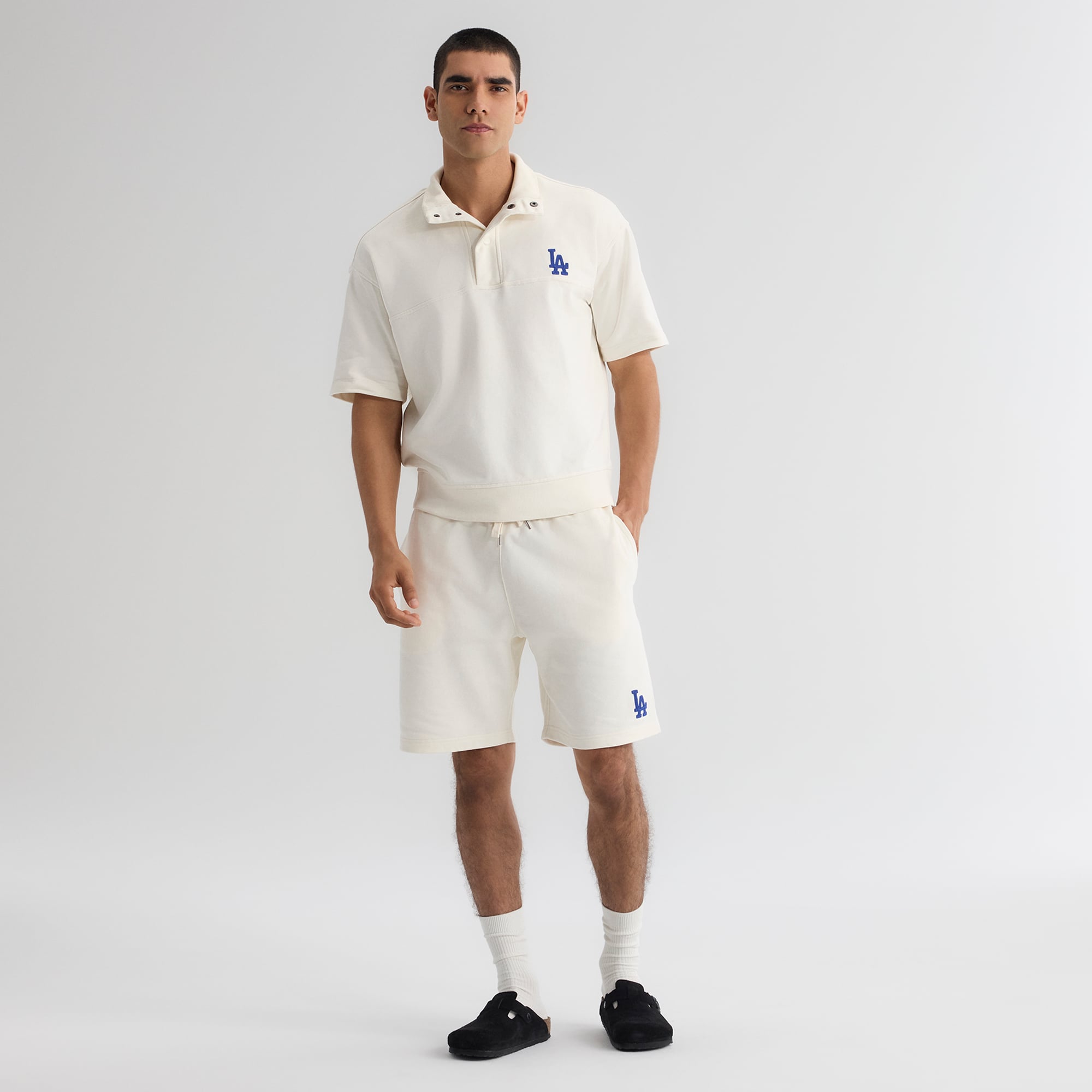 Pull à col montant emblématique Los Angeles Dodgers, couleur Bisque, pour homme