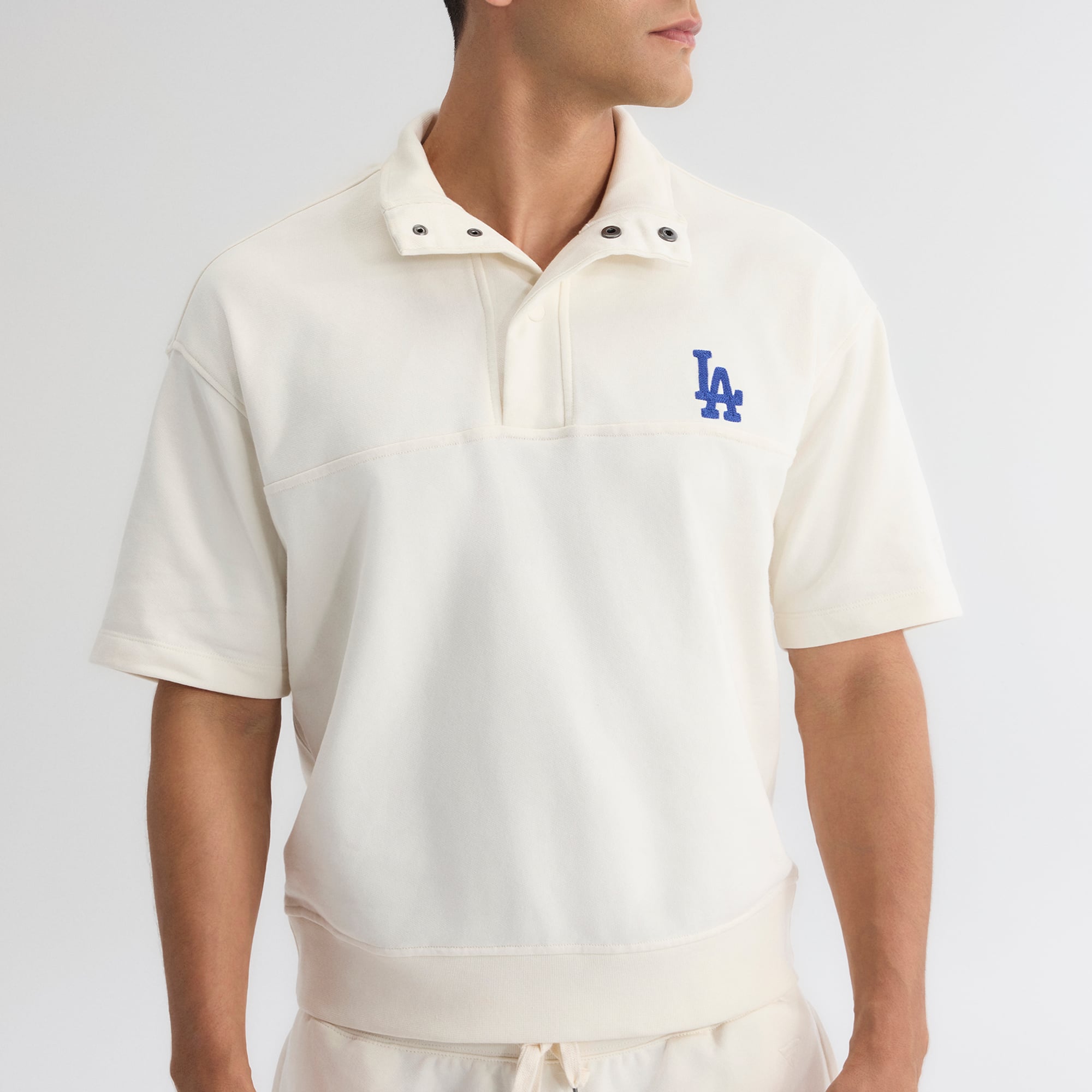 Pull à col montant emblématique Los Angeles Dodgers, couleur Bisque, pour homme