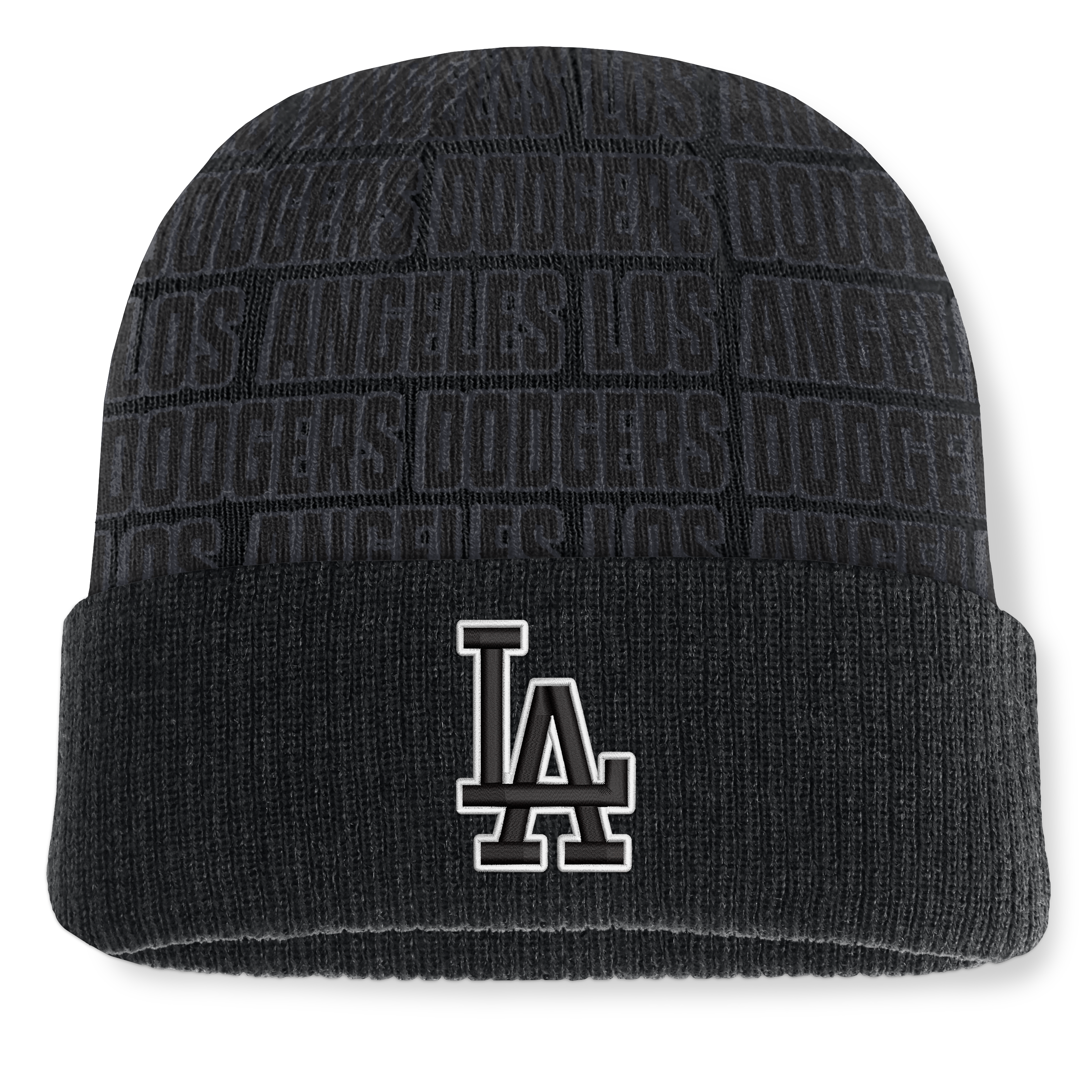Bonnet à revers noir Los Angeles Dodgers Backstop pour homme (Fanatics)