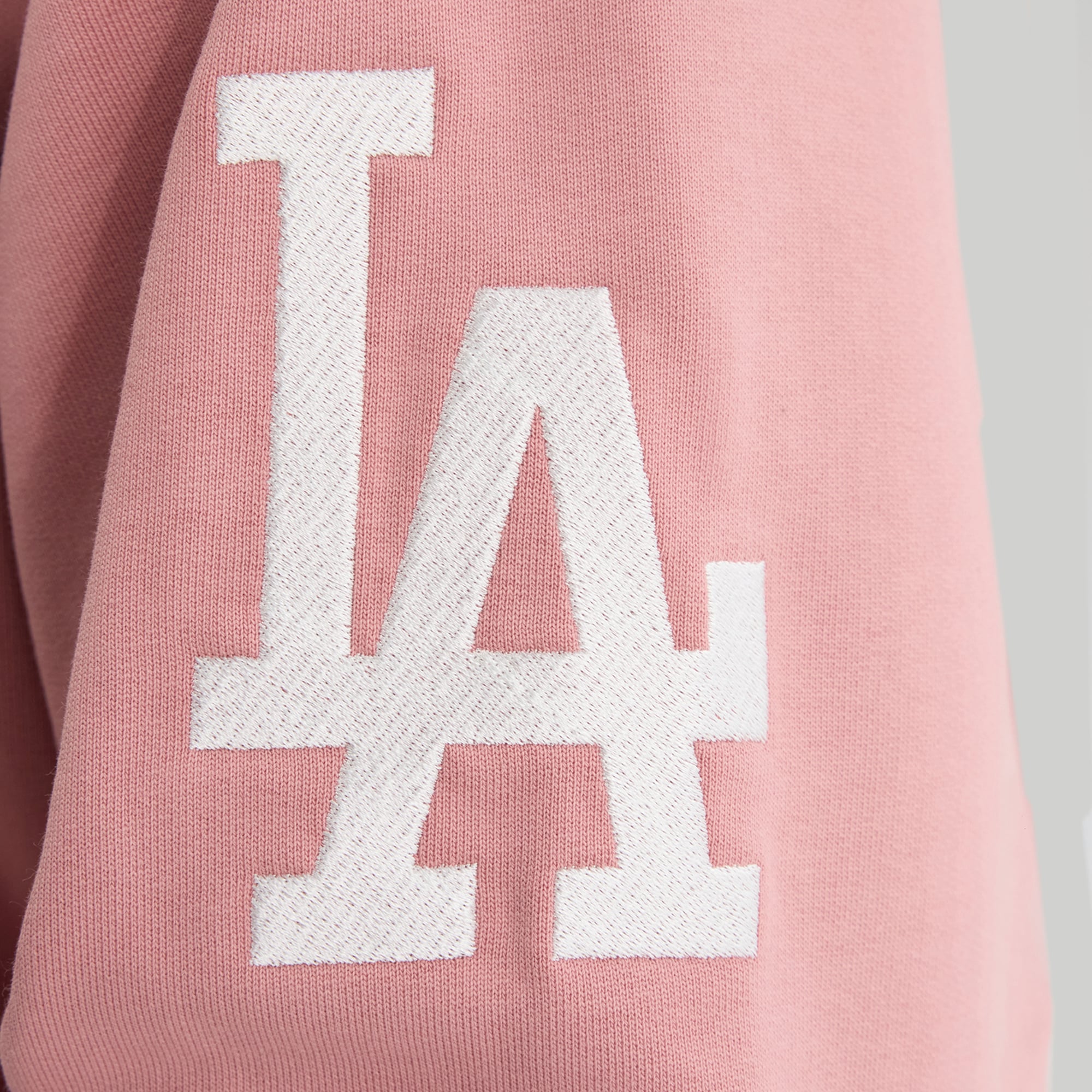 Sweat-shirt éponge emblématique Los Angeles Dodgers rose délavé pour homme de Fanatics