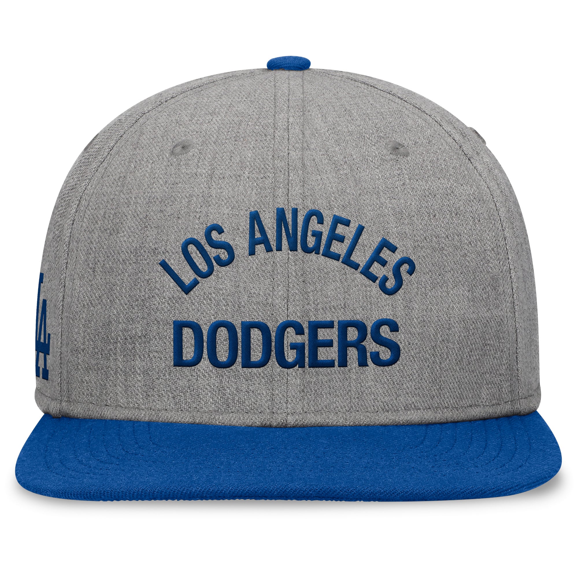 Casquette Fanatics Elements pour homme, gris chiné/bleu royal, Los Angeles Dodgers, visière plate et fermeture à pression