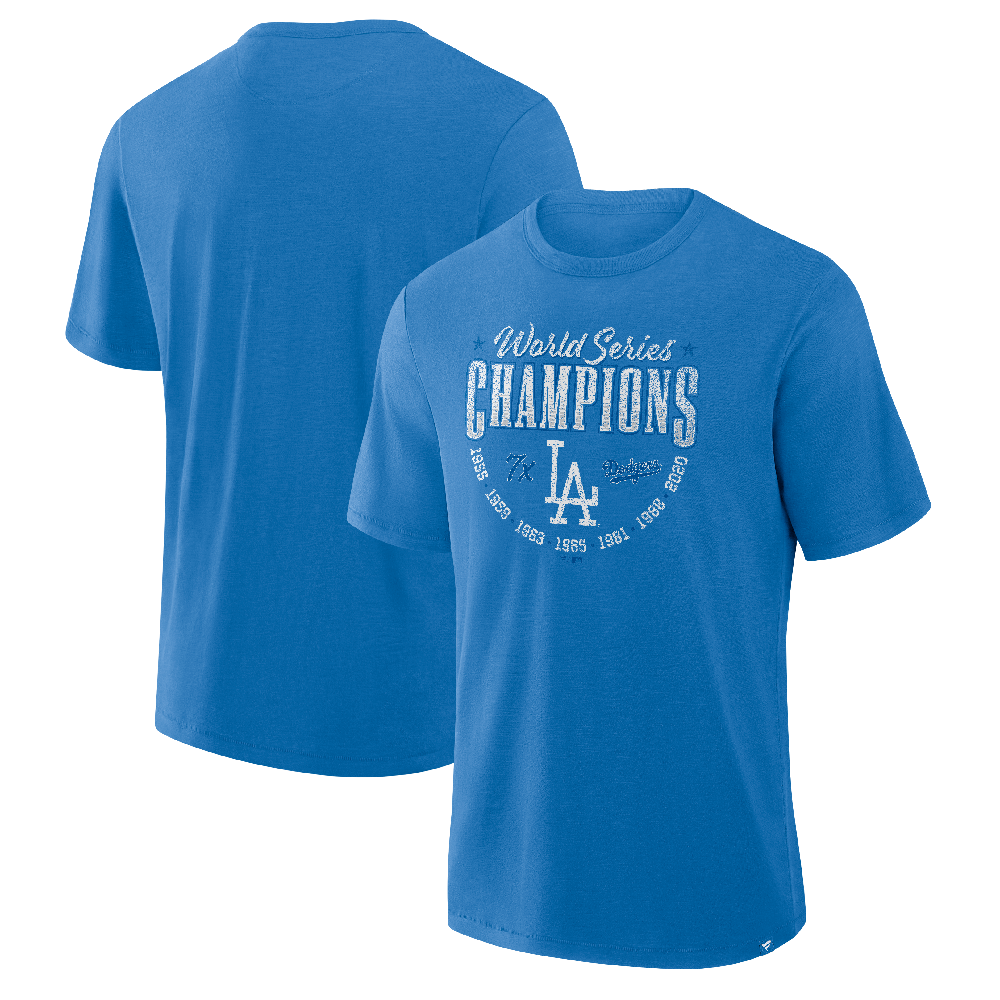 Men's Fanatics Royal Los Angeles Dodgers 7x World Series Champions Slub T-Shirt