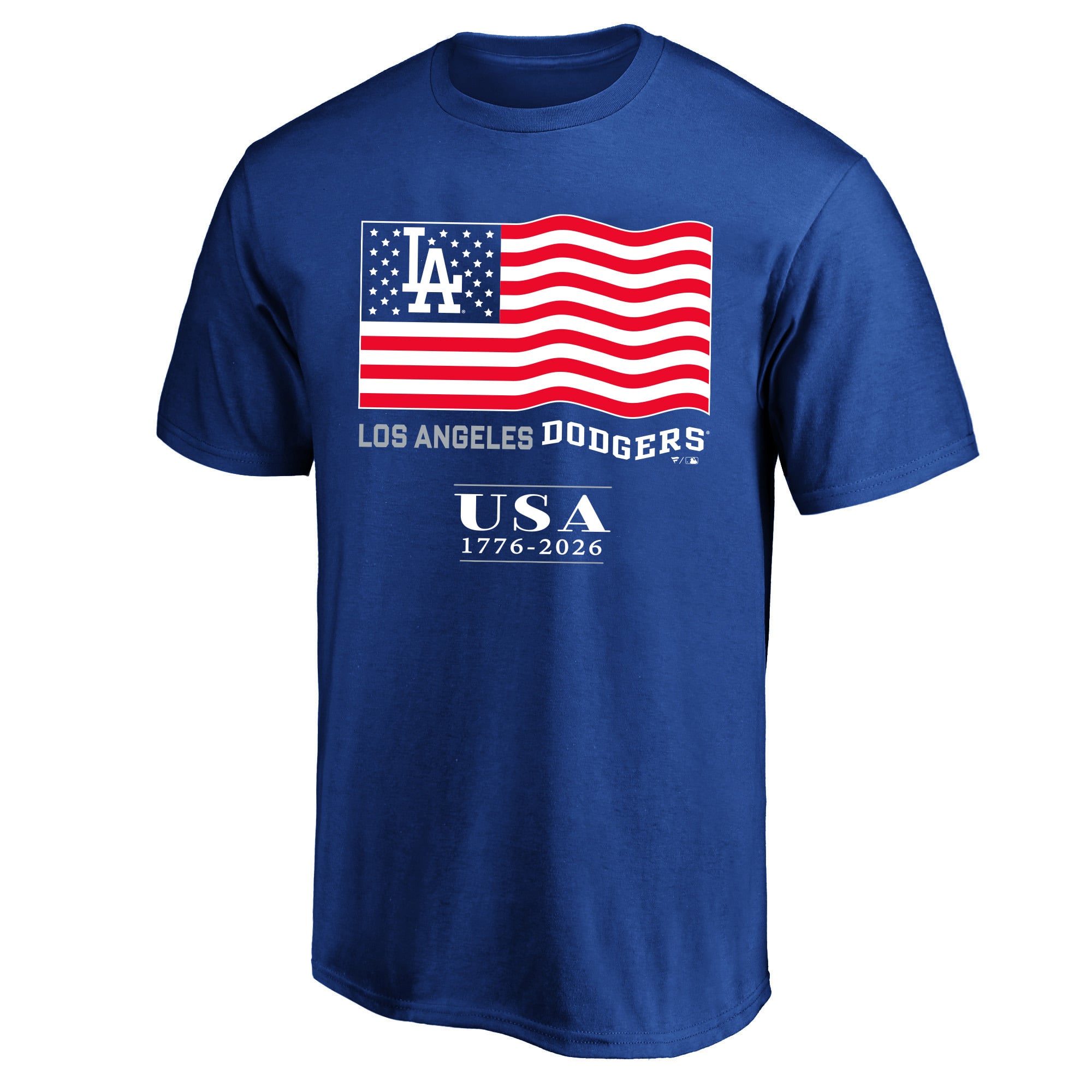 T-shirt homme Fanatics Royal Los Angeles Dodgers USA 1776-2026 Grandes Tailles
