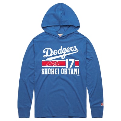 Shohei Ohtani Los Angeles Dodgers Homage Signature Name & Number Lightweight Tri-Blend Hoodie - Royal
