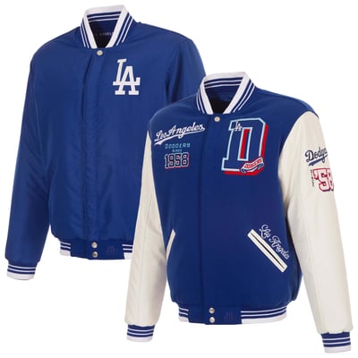  Los Angeles Dodgers JH Design Reversible Varsity Jacket - Royal