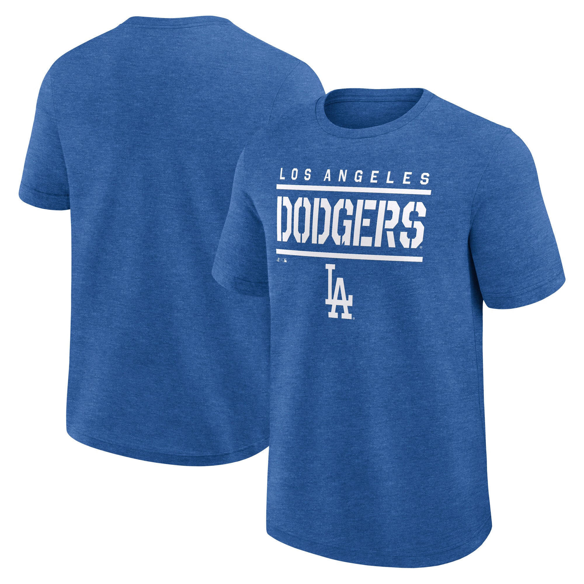 T-shirt de qualité supérieure pour homme avec logo Athletic Heather Royal des Dodgers Los Angeles