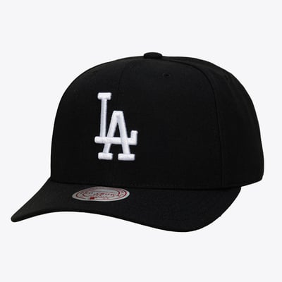 Los Angeles Dodgers Mitchell & Ness Black and White Pro Crown Snapback - Black
