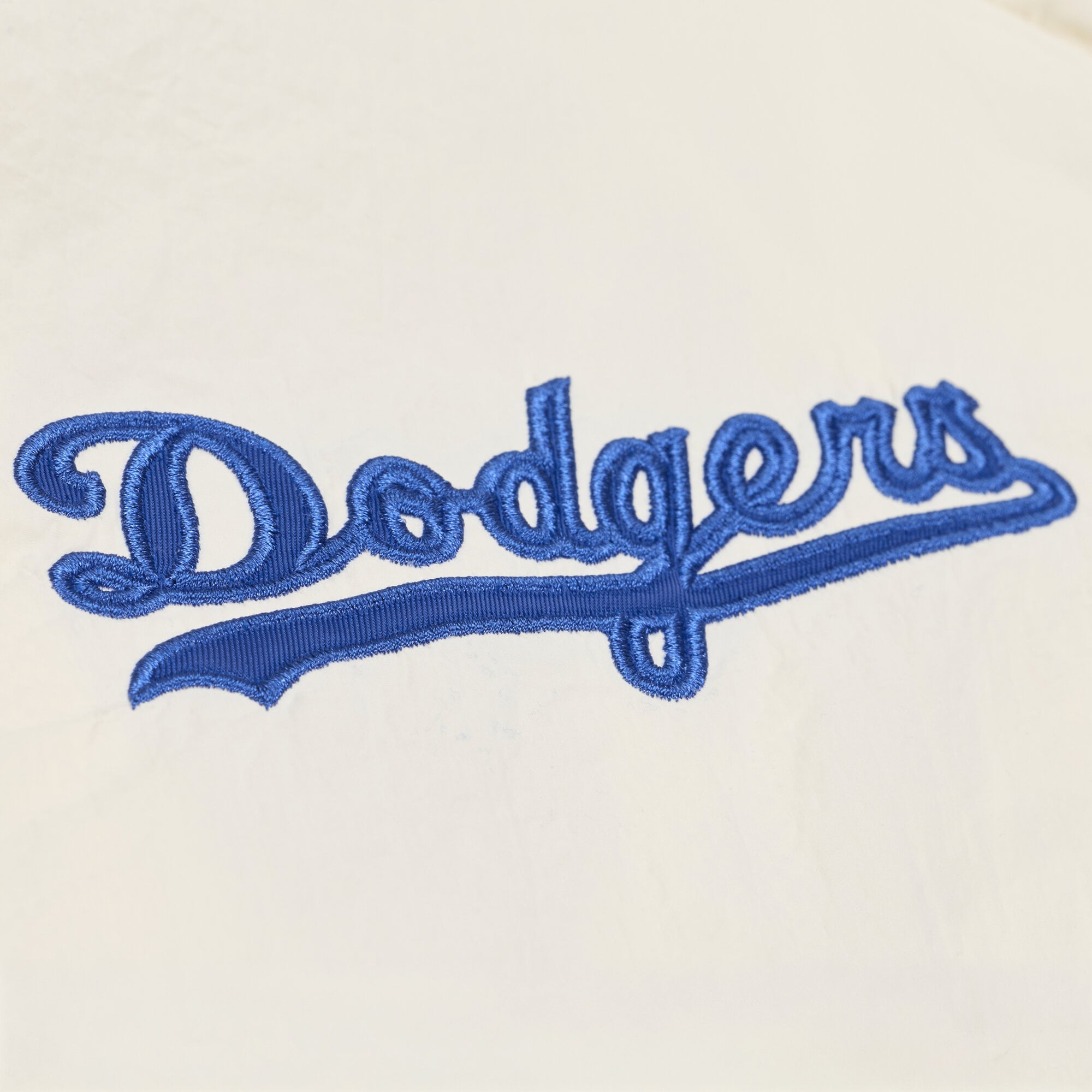 Men's Mitchell & Ness  Cream Los Angeles Dodgers Cooperstown Collection Retro Roots Coaches Jacket