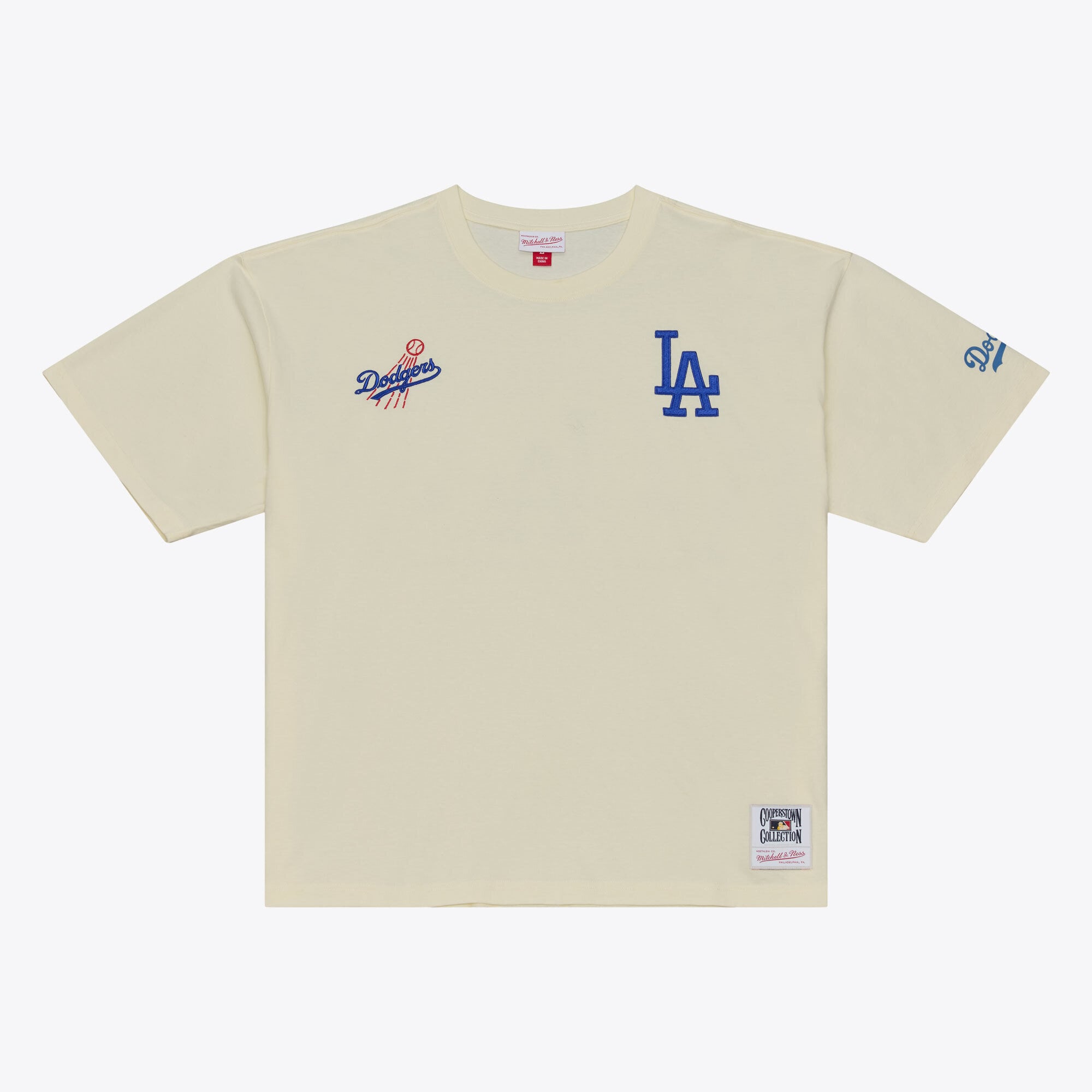 T-shirt oversize Mitchell & Ness crème Los Angeles Dodgers Heritage Hues pour homme