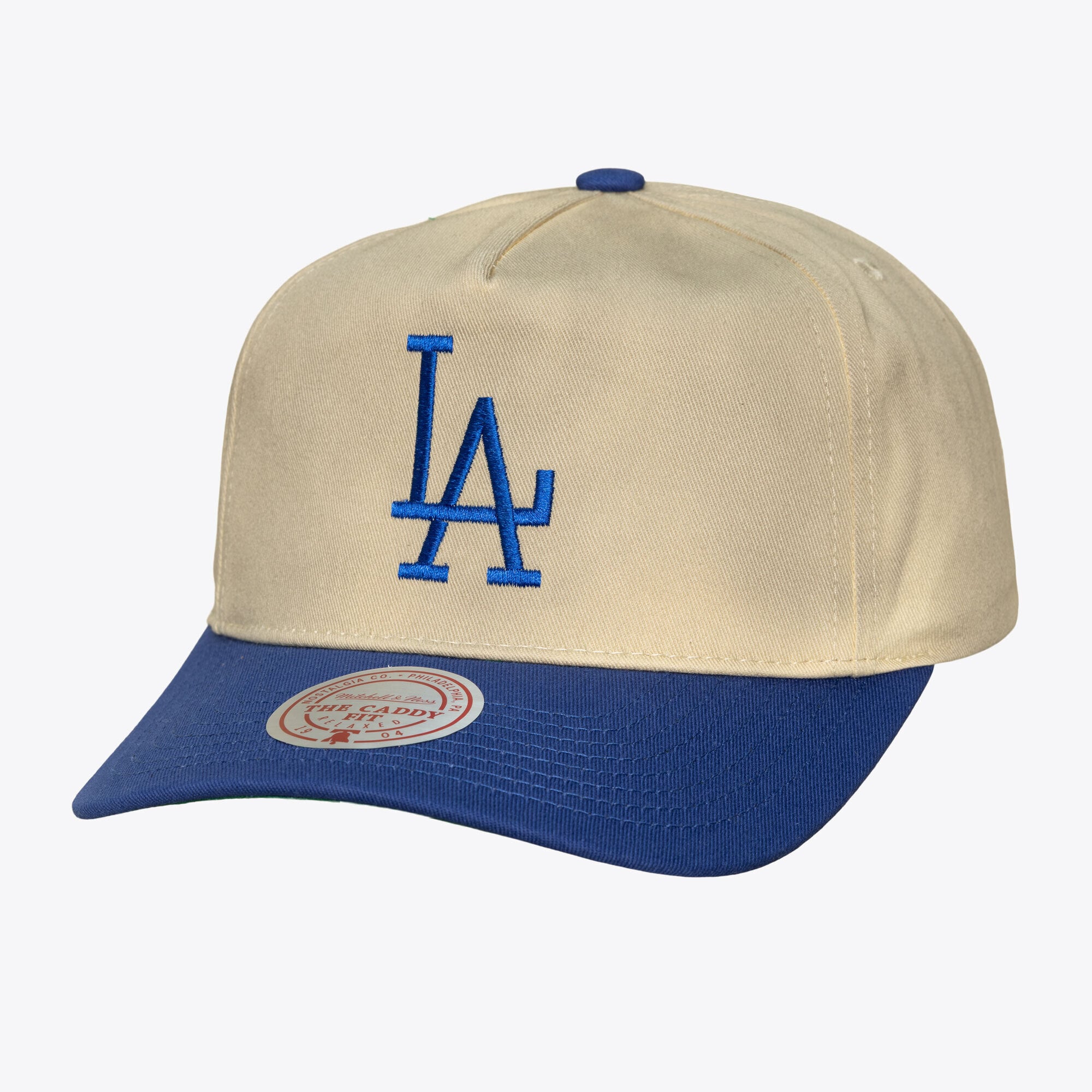 Casquette snapback Mitchell & Ness crème Los Angeles Dodgers Retro Roots Deadstock Cooperstown pour homme