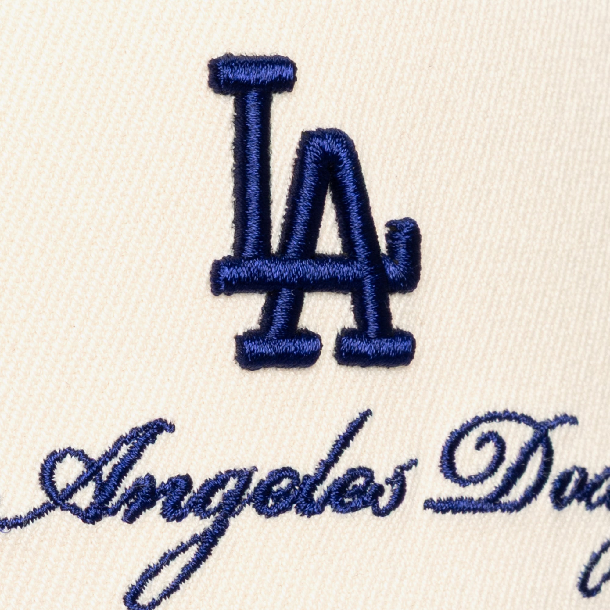 Men's Mitchell & Ness Cream/Royal Los Angeles Dodgers Flawless Stretch-Snapback Hat