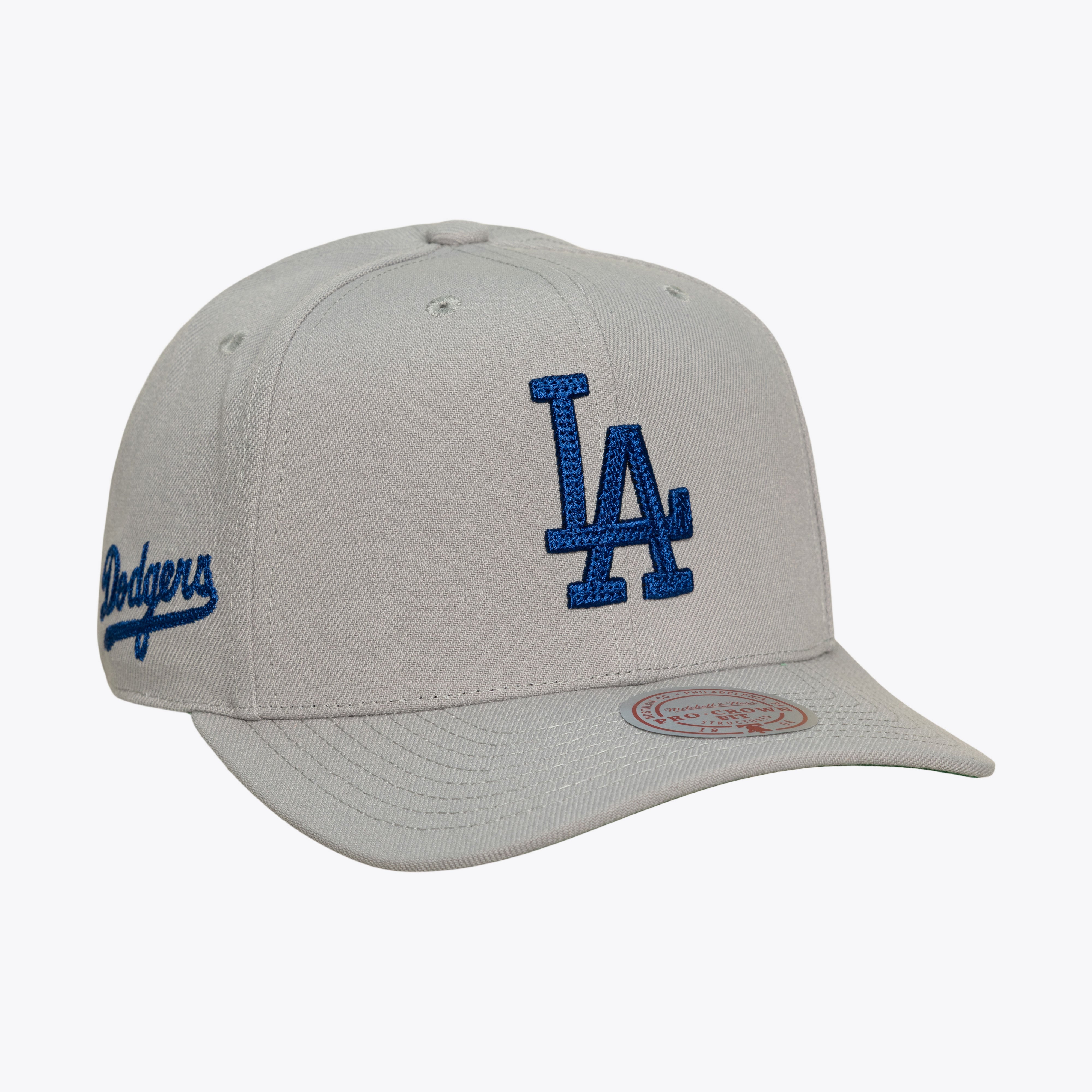 Men's Mitchell & Ness Gray Los Angeles Dodgers Secondary Pro Snapback Hat