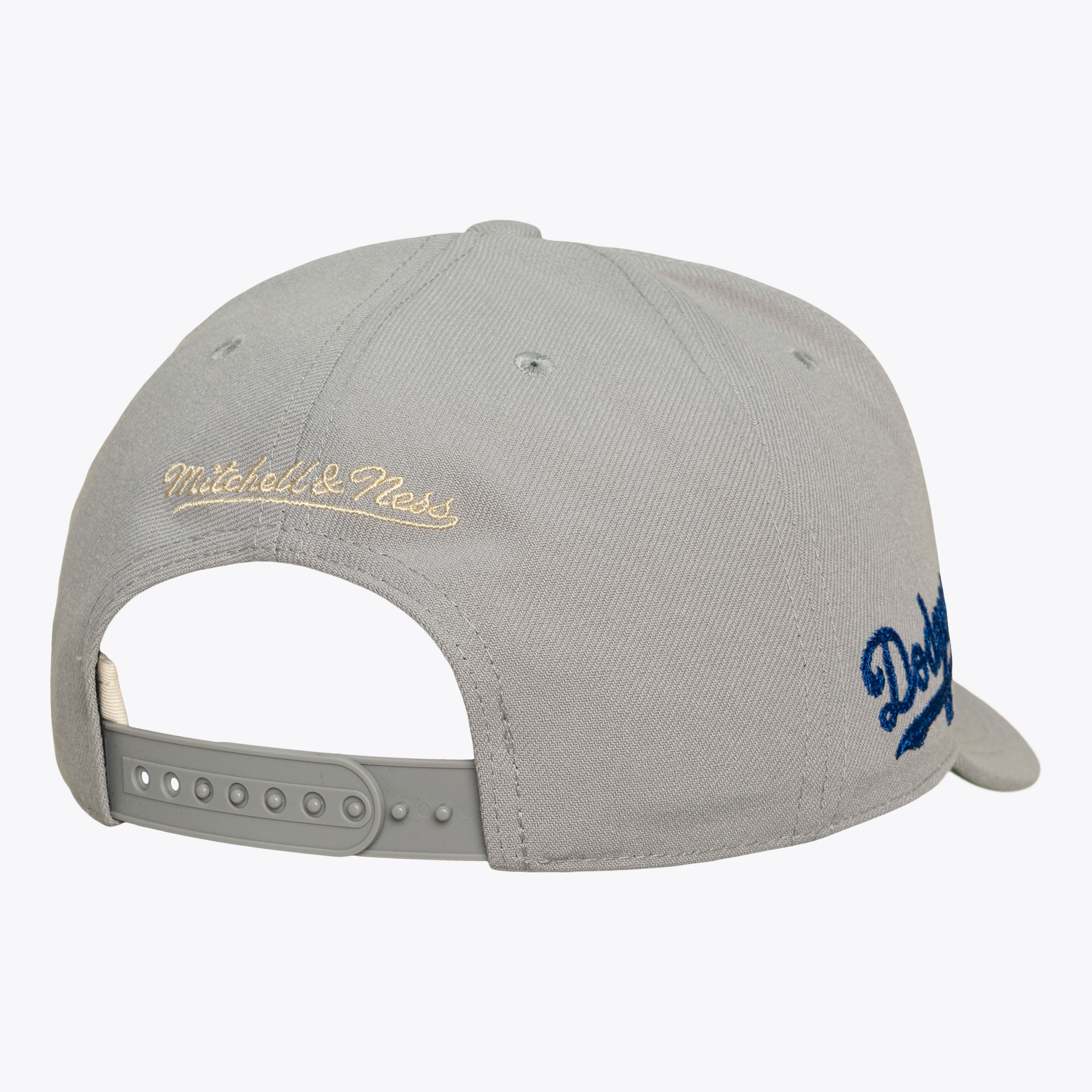 Men's Mitchell & Ness Gray Los Angeles Dodgers Secondary Pro Snapback Hat