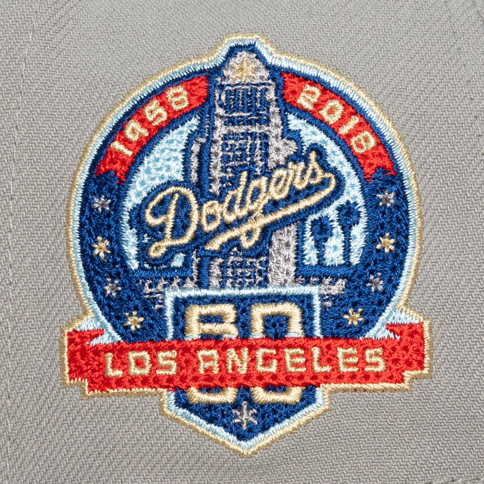 Men's Mitchell & Ness Gray Los Angeles Dodgers Secondary Pro Snapback Hat