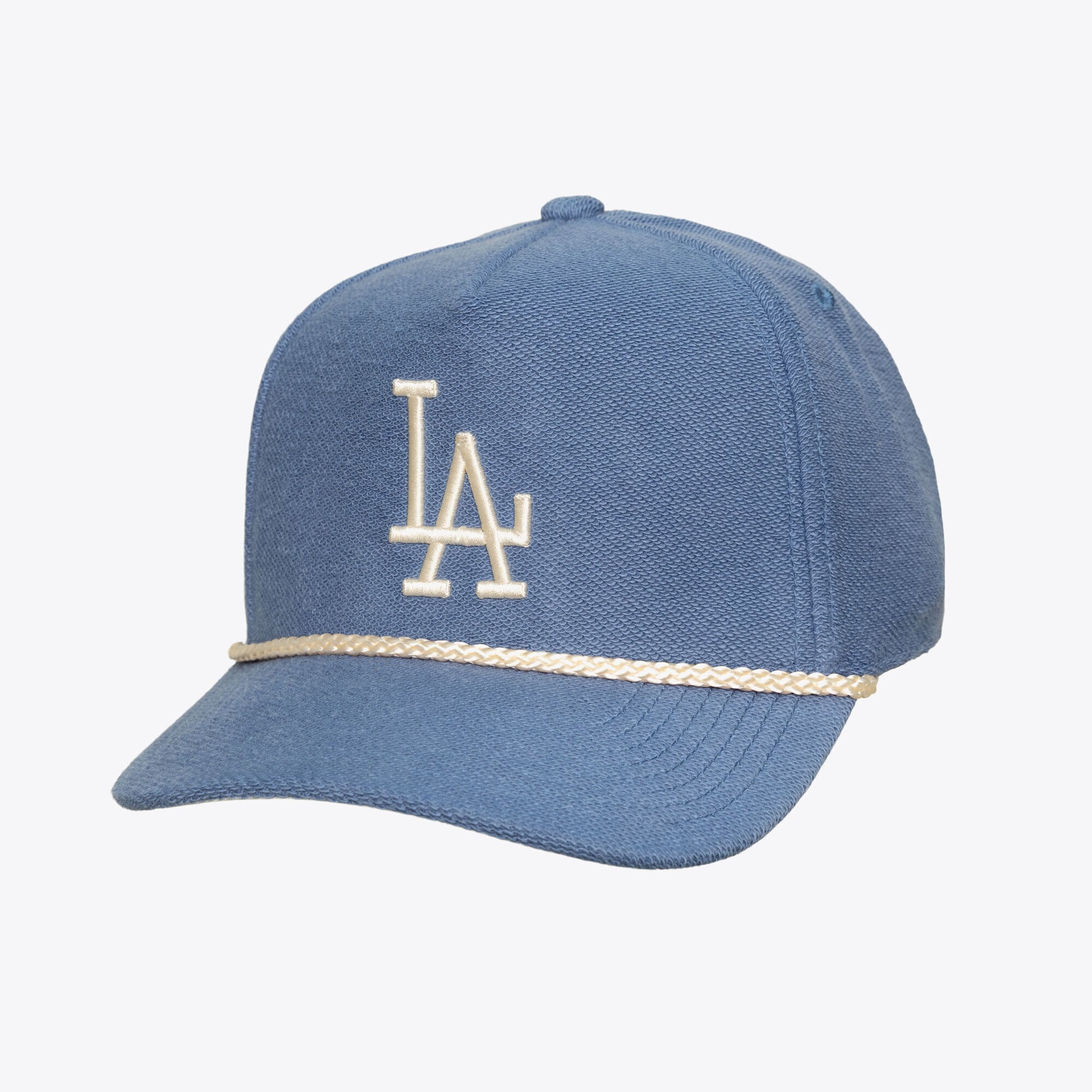 Casquette snapback Mitchell & Ness bleu marine Los Angeles Dodgers Heritage Hues en tissu éponge français pour homme