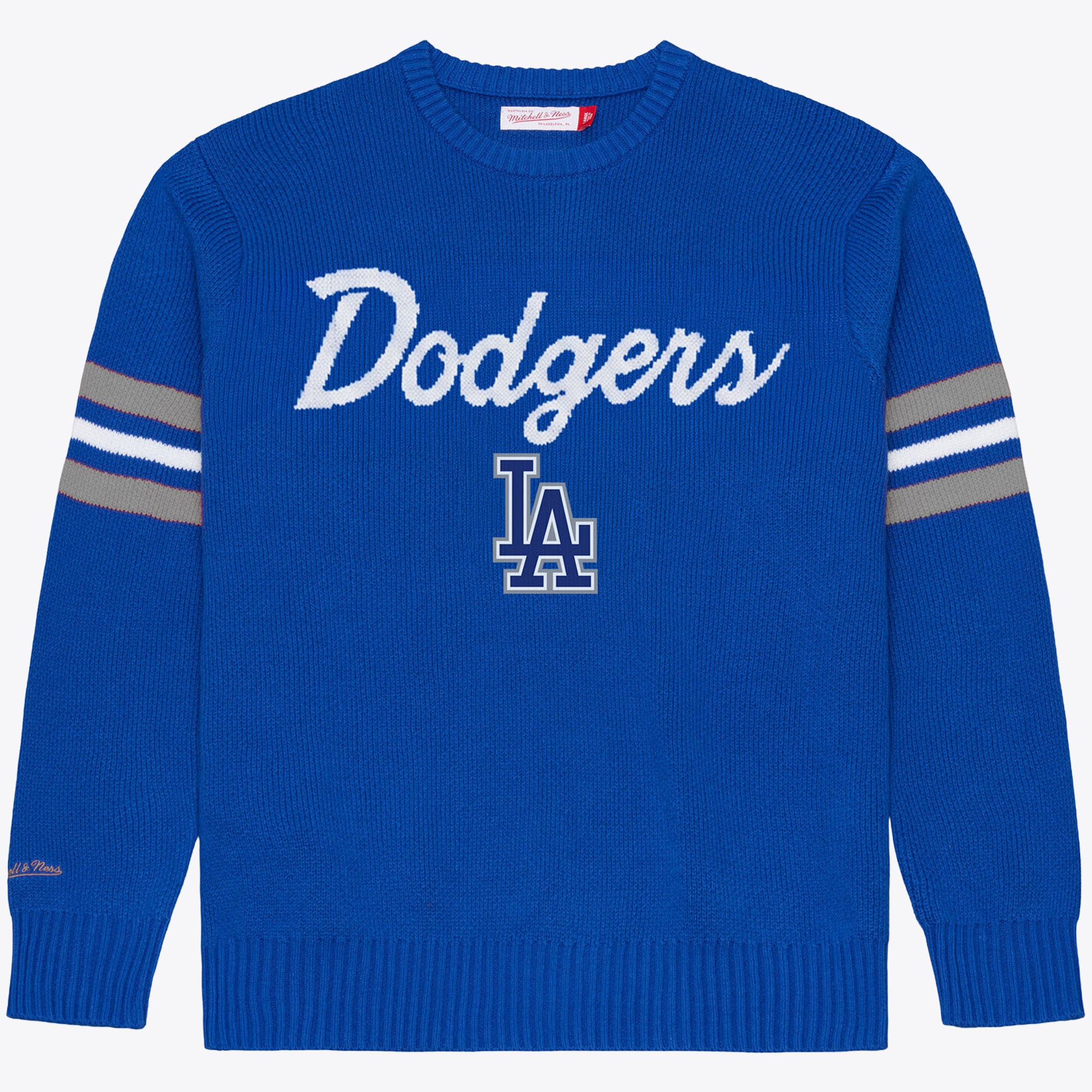Men's Mitchell & Ness Royal Los Angeles Dodgers Head Coach Sweater