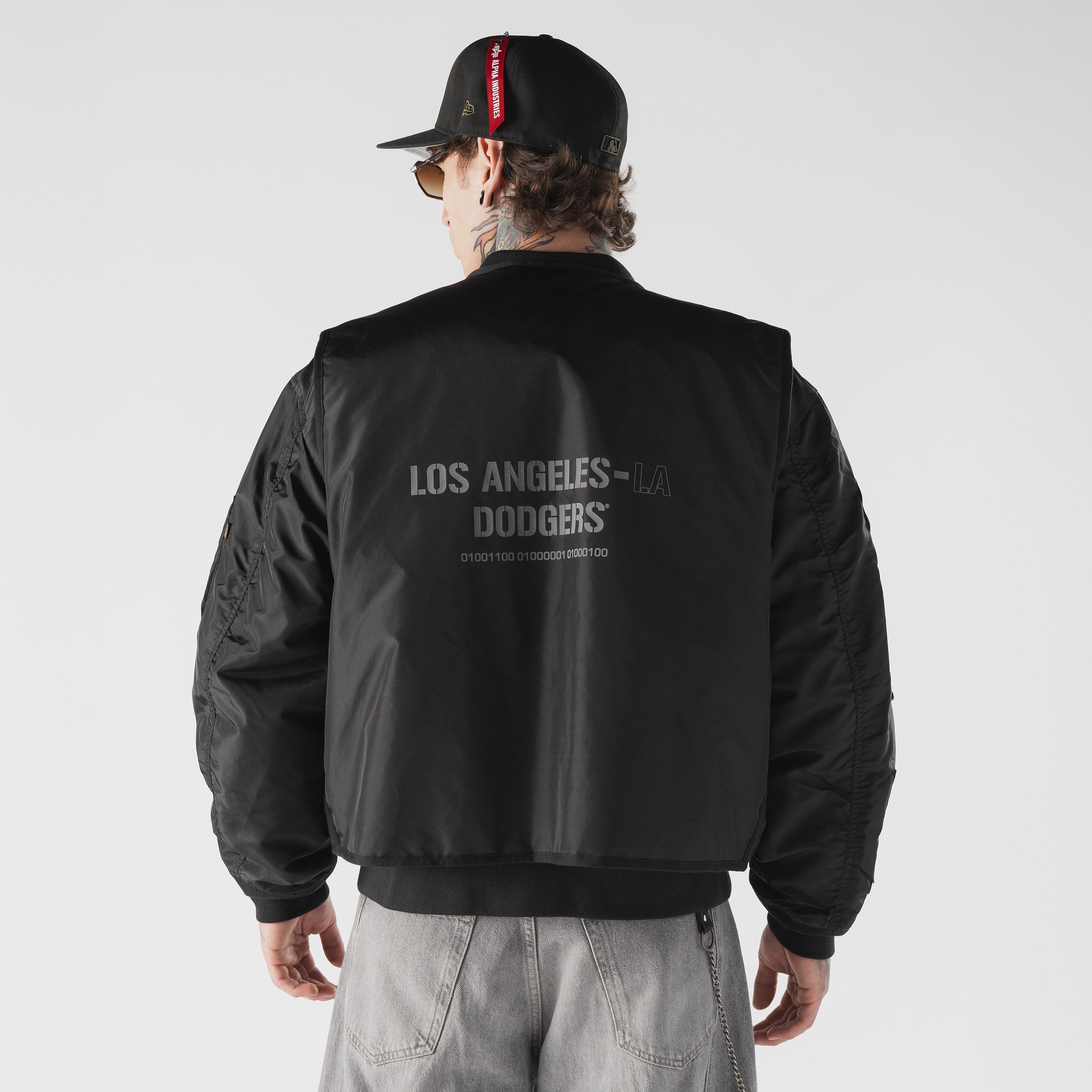 Veste bomber et gilet zippés 3 en 1 New Era noirs Los Angeles Dodgers pour homme