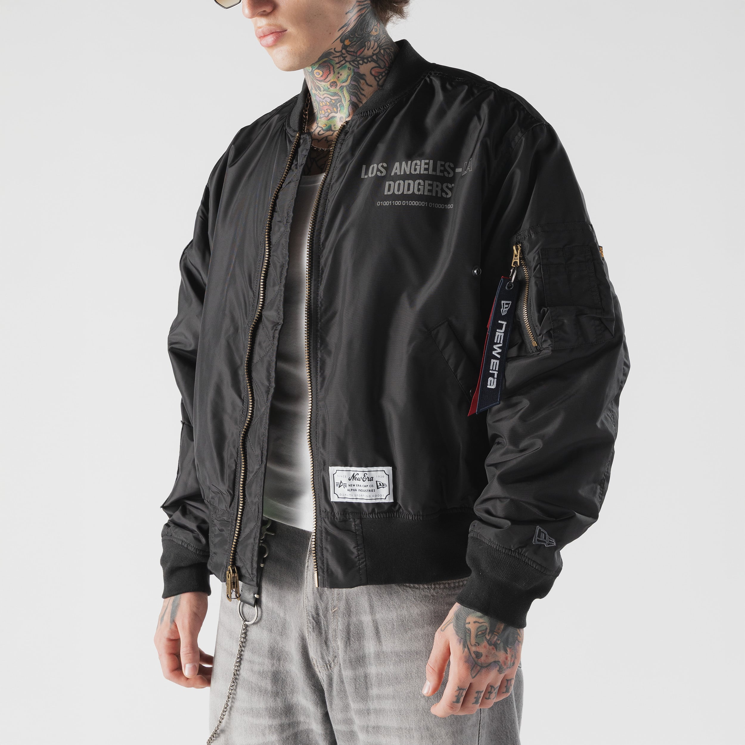 Veste bomber et gilet zippés 3 en 1 New Era noirs Los Angeles Dodgers pour homme